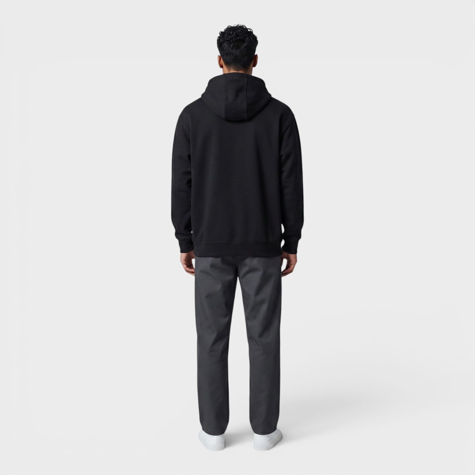 Loose Fit Midweight Hoodie Black