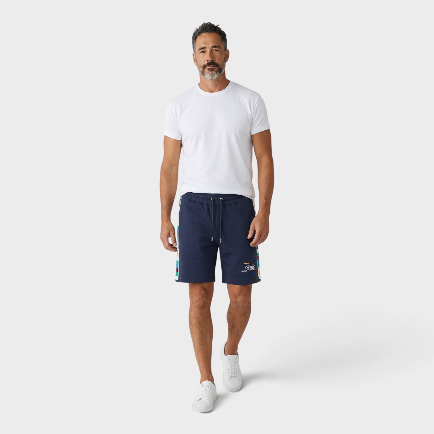 Logo Knitted Band Jersey Shorts Navy Multicolour