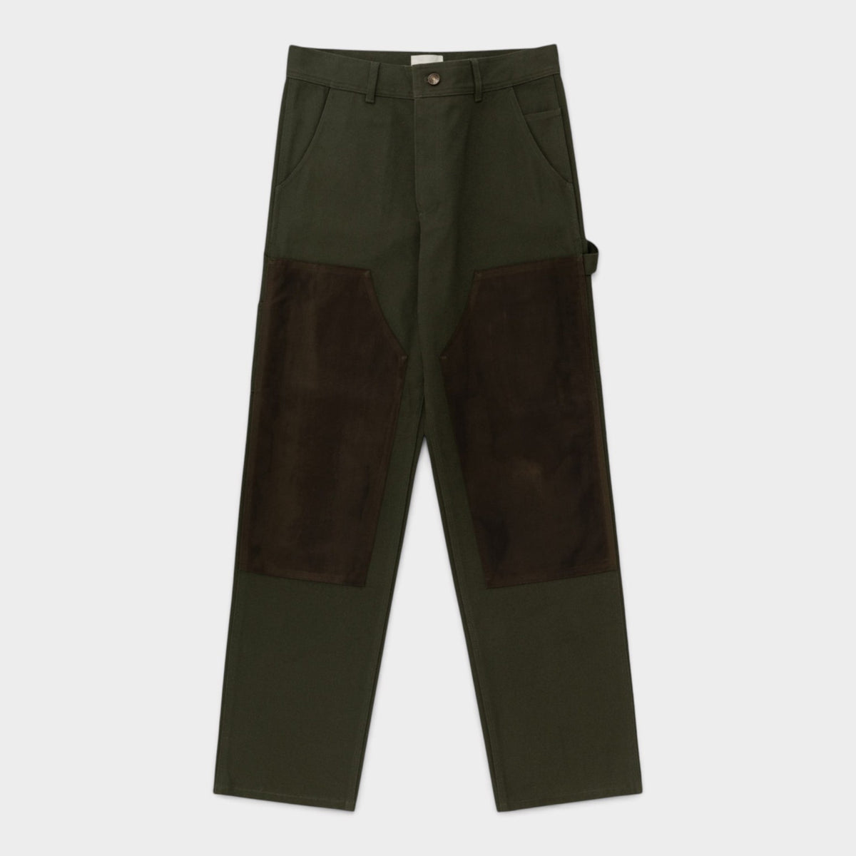 Utility Work Waxed Carpenter Pants Olive Green