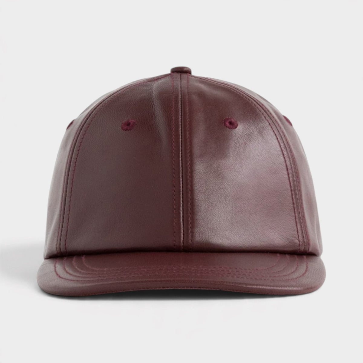 Leather Baseball Hat Oxblood