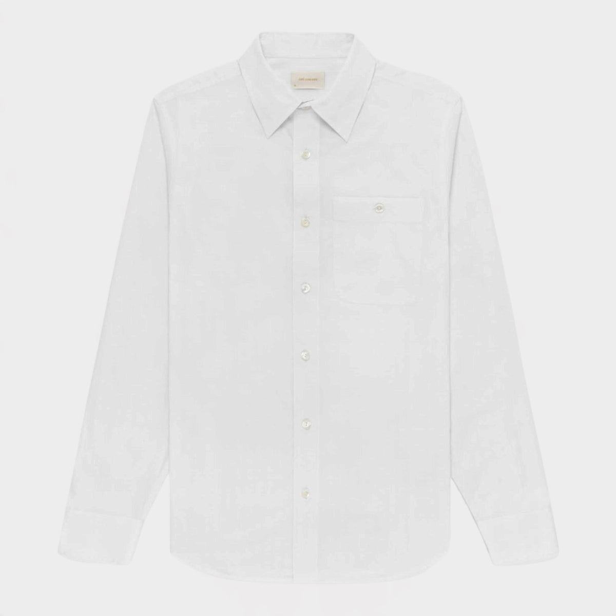 Jacquard Long Sleeve Stripe Shirt White