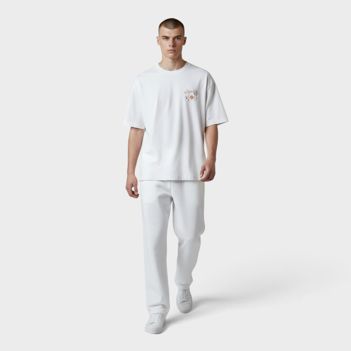 Logo Printed Tennis Club T-Shirt White
