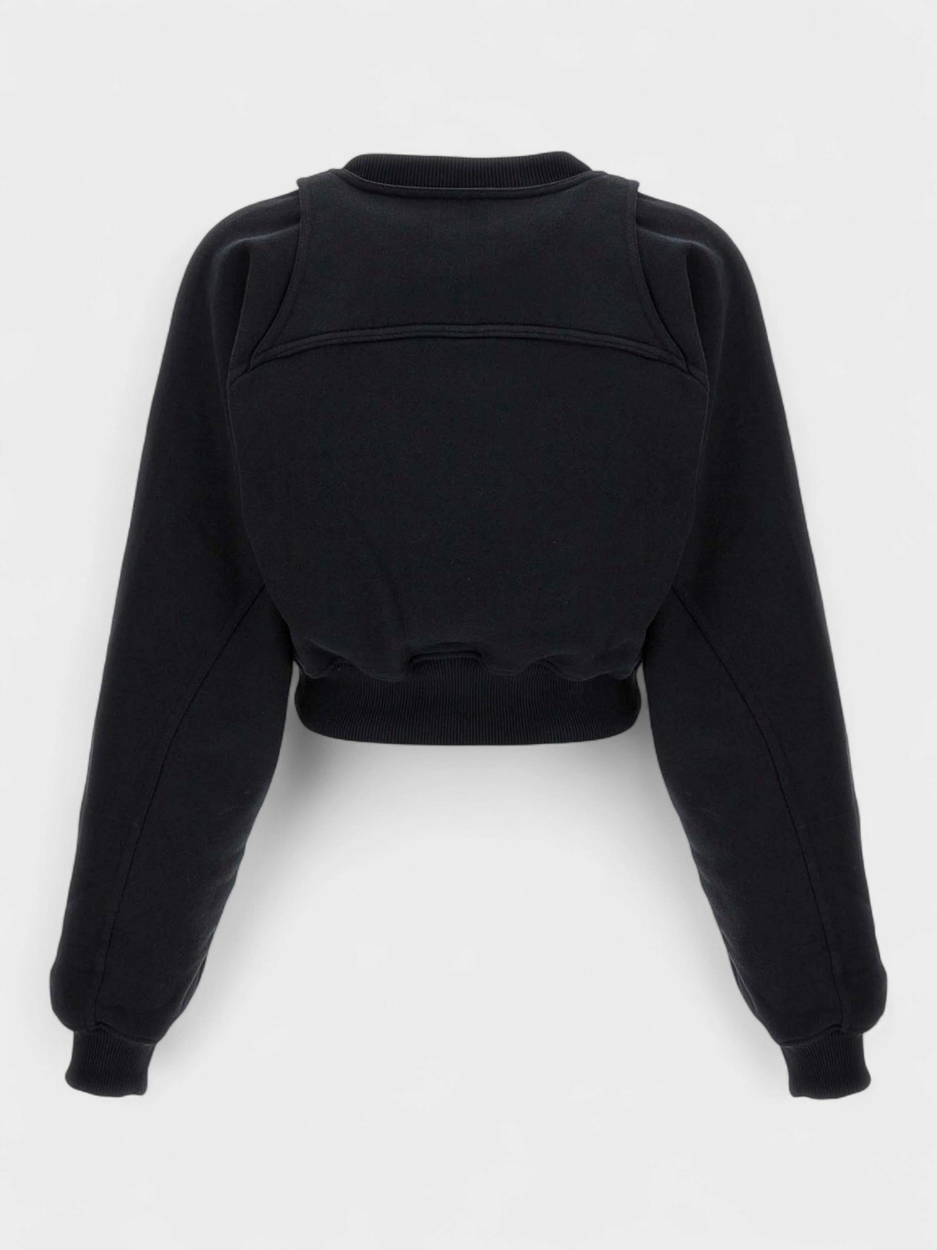 Off-White Off Stamp Round Crop Crewneck Black White