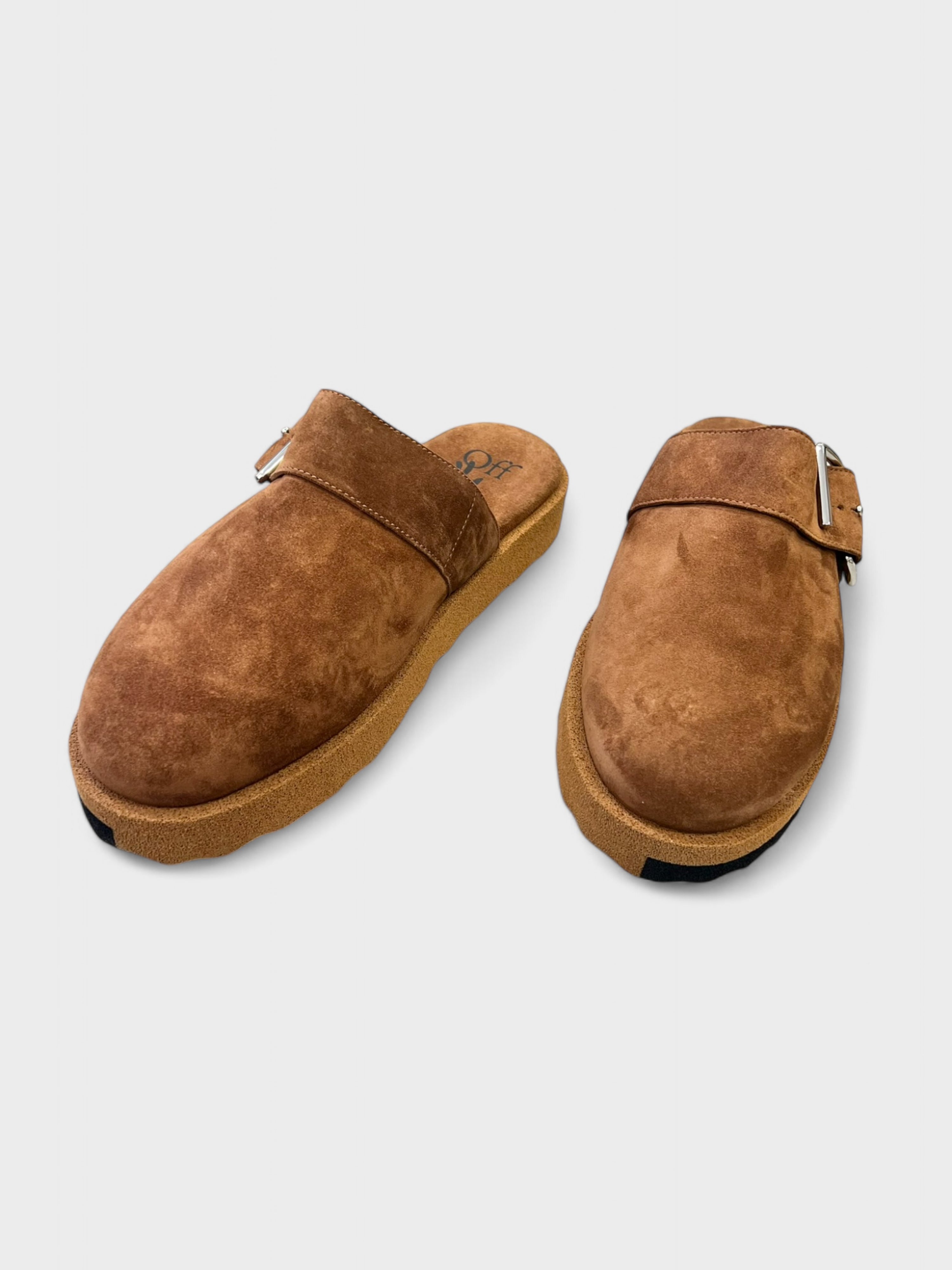 Off-White Comfort Leather Slipper Brown