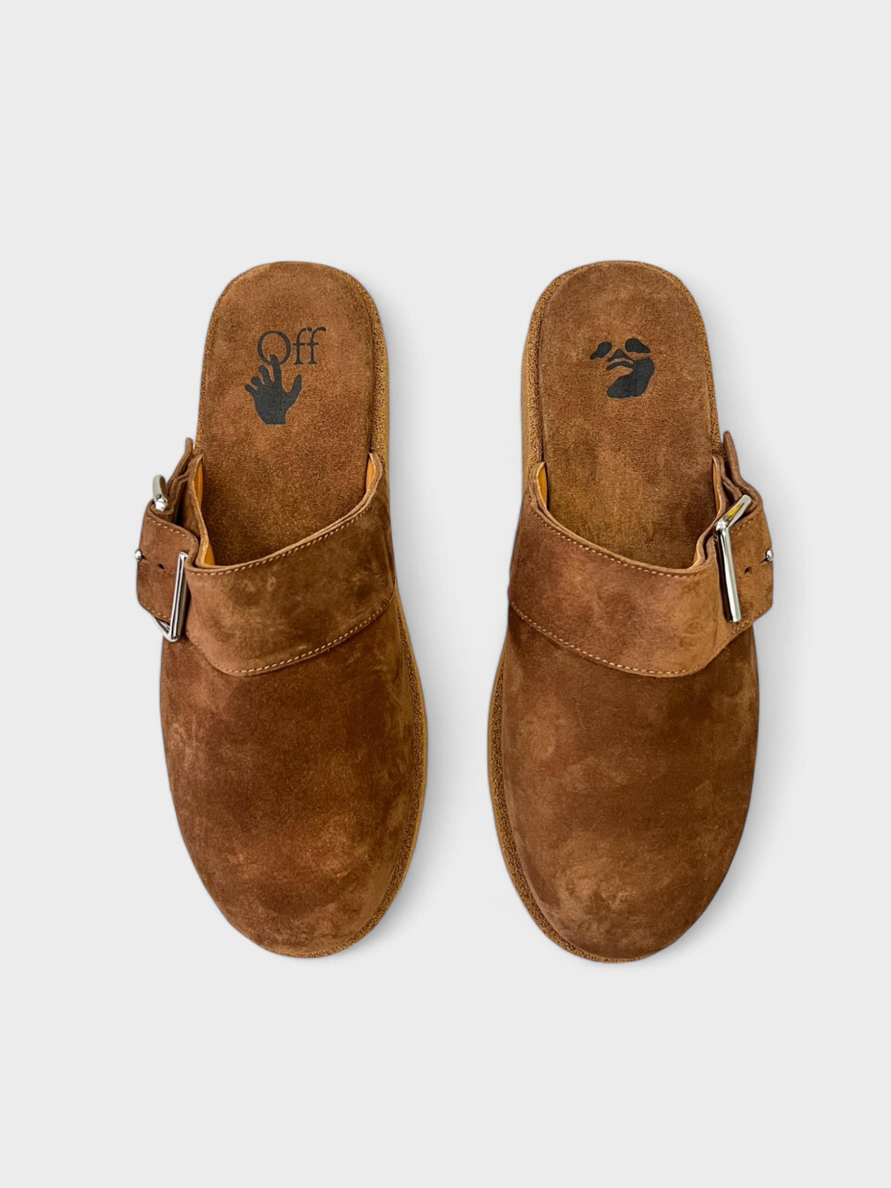 Off-White Comfort Leather Slipper Brown