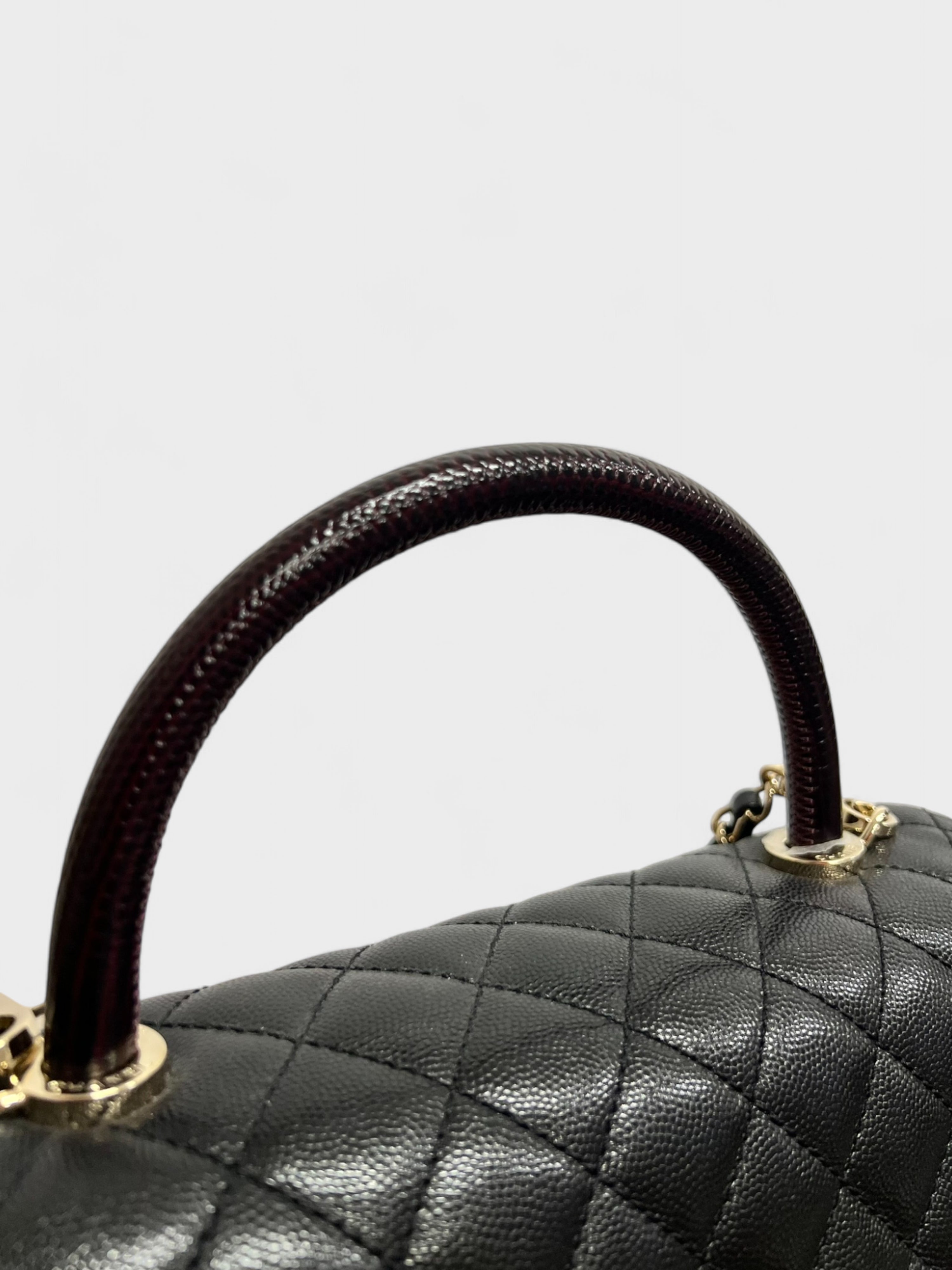 Chanel Coco Medium Top Handle Bag Black Caviar