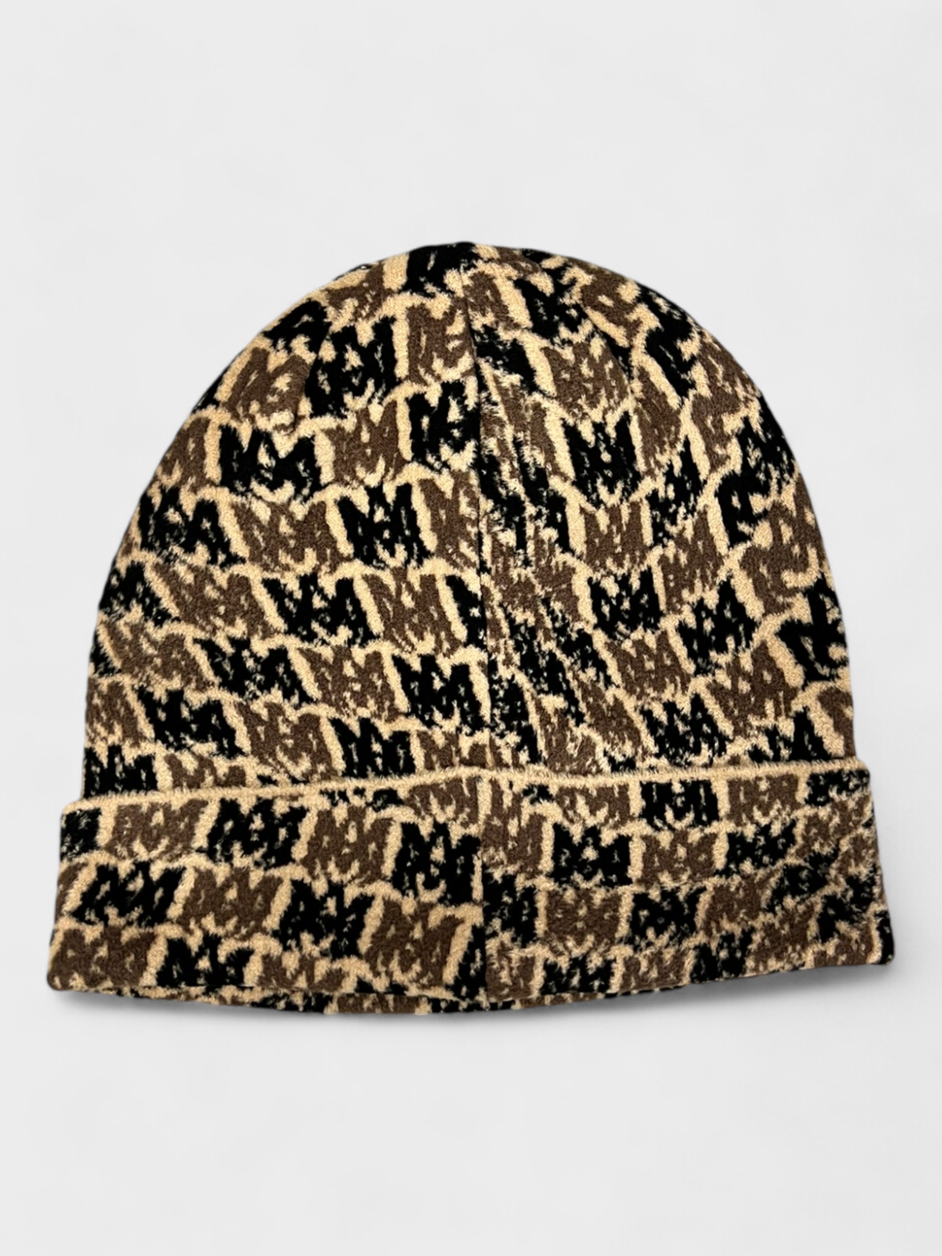 Amiri All Over Logo Beanie Brown