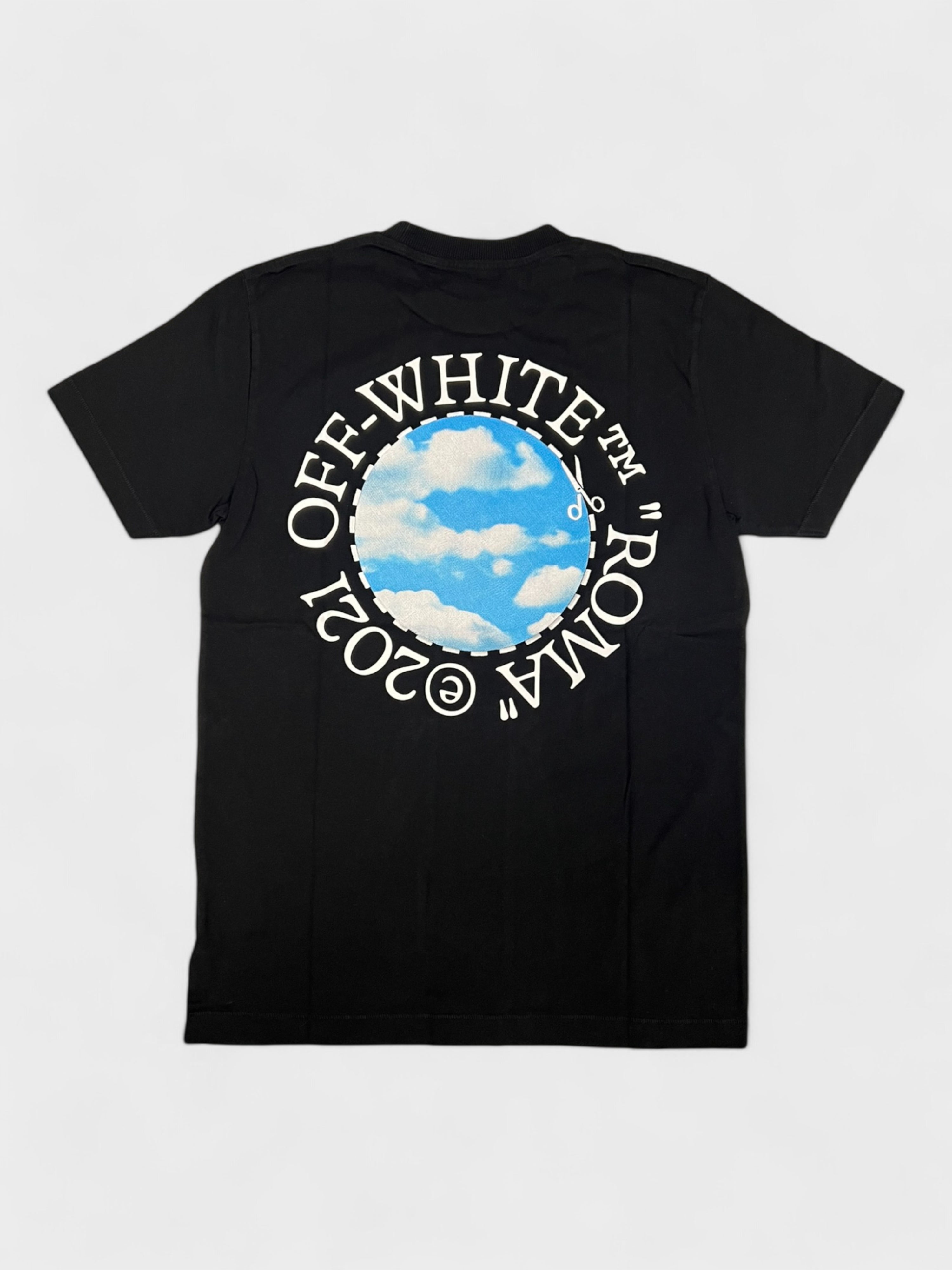 Off-White Clouds Slim Short Sleeve T Shirt Black