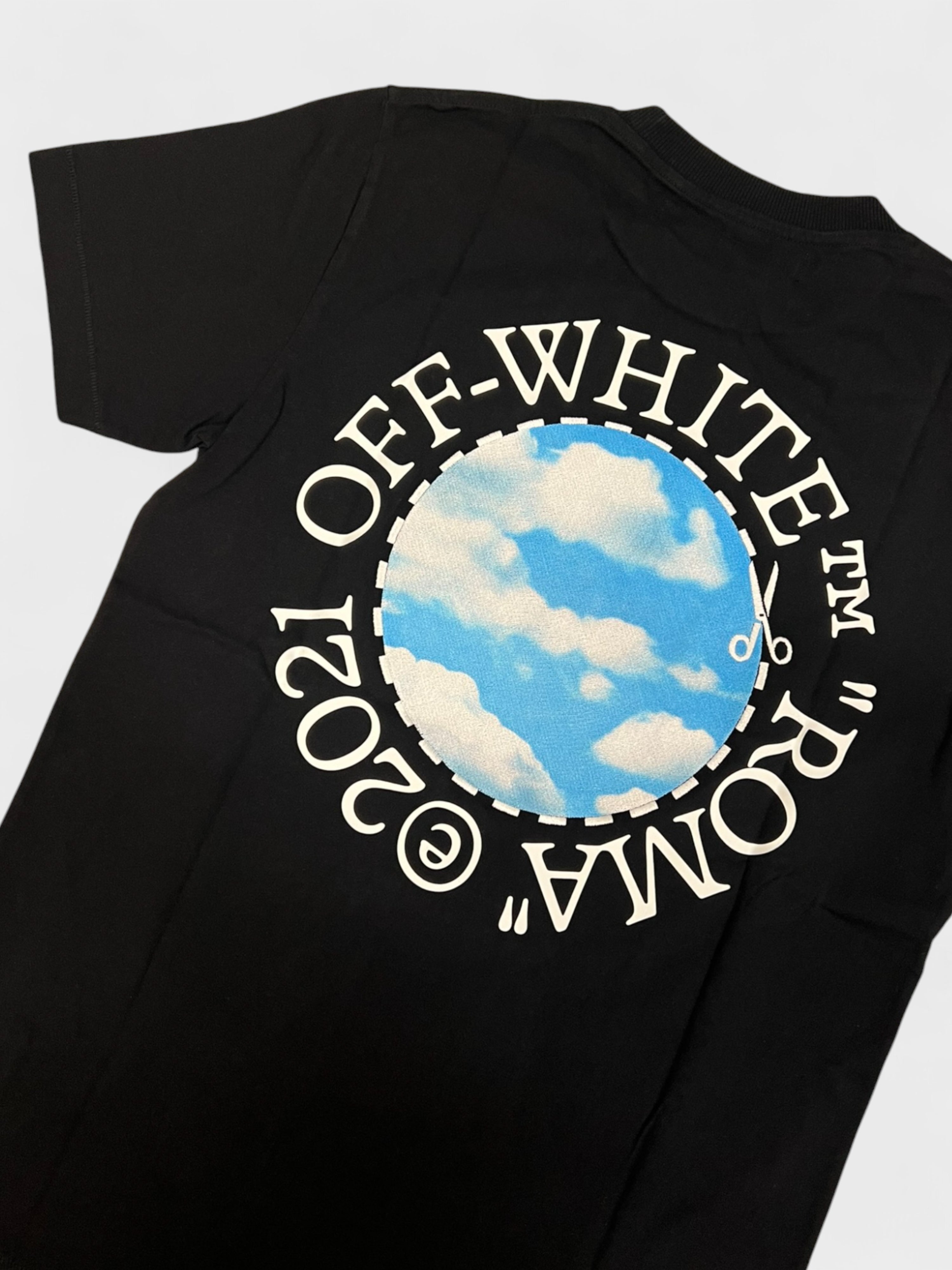 Off-White Clouds Slim Short Sleeve T Shirt Black