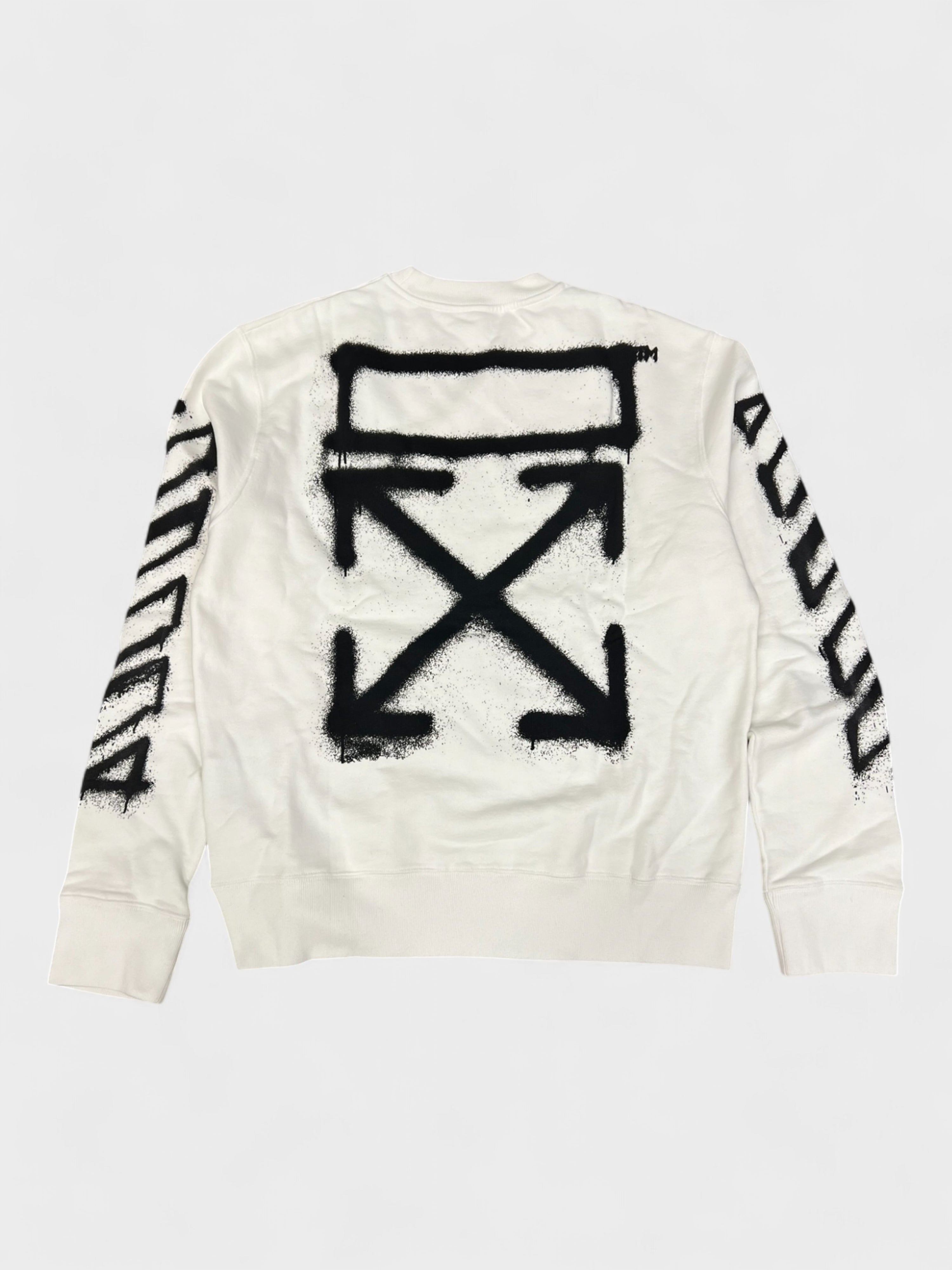 Off-White Spray Arrows Crewneck White