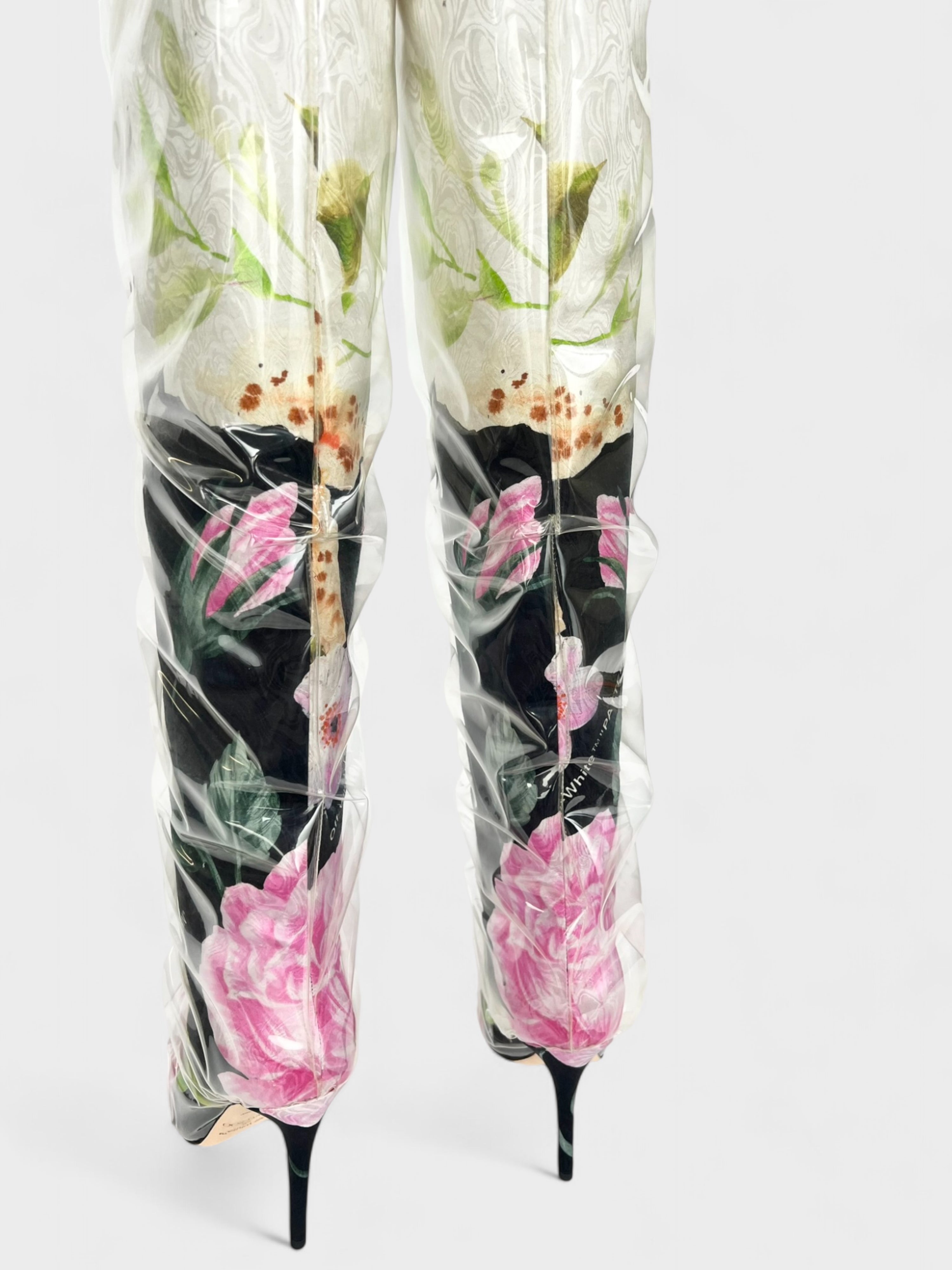 Off White x Jimmy Choo Knee High Floral Boot