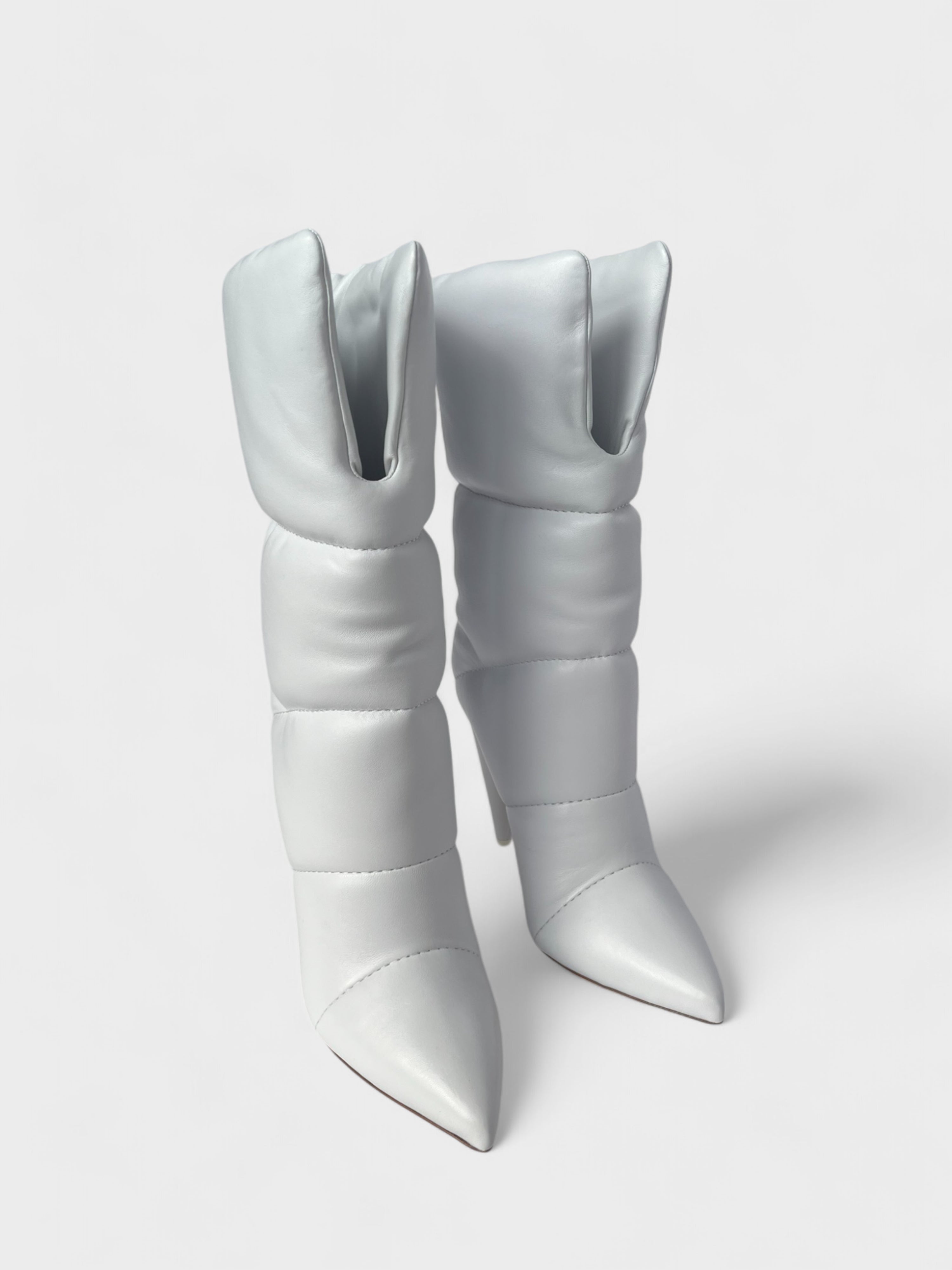 Off White Jimmy Choo 'Sara 100' White Boots