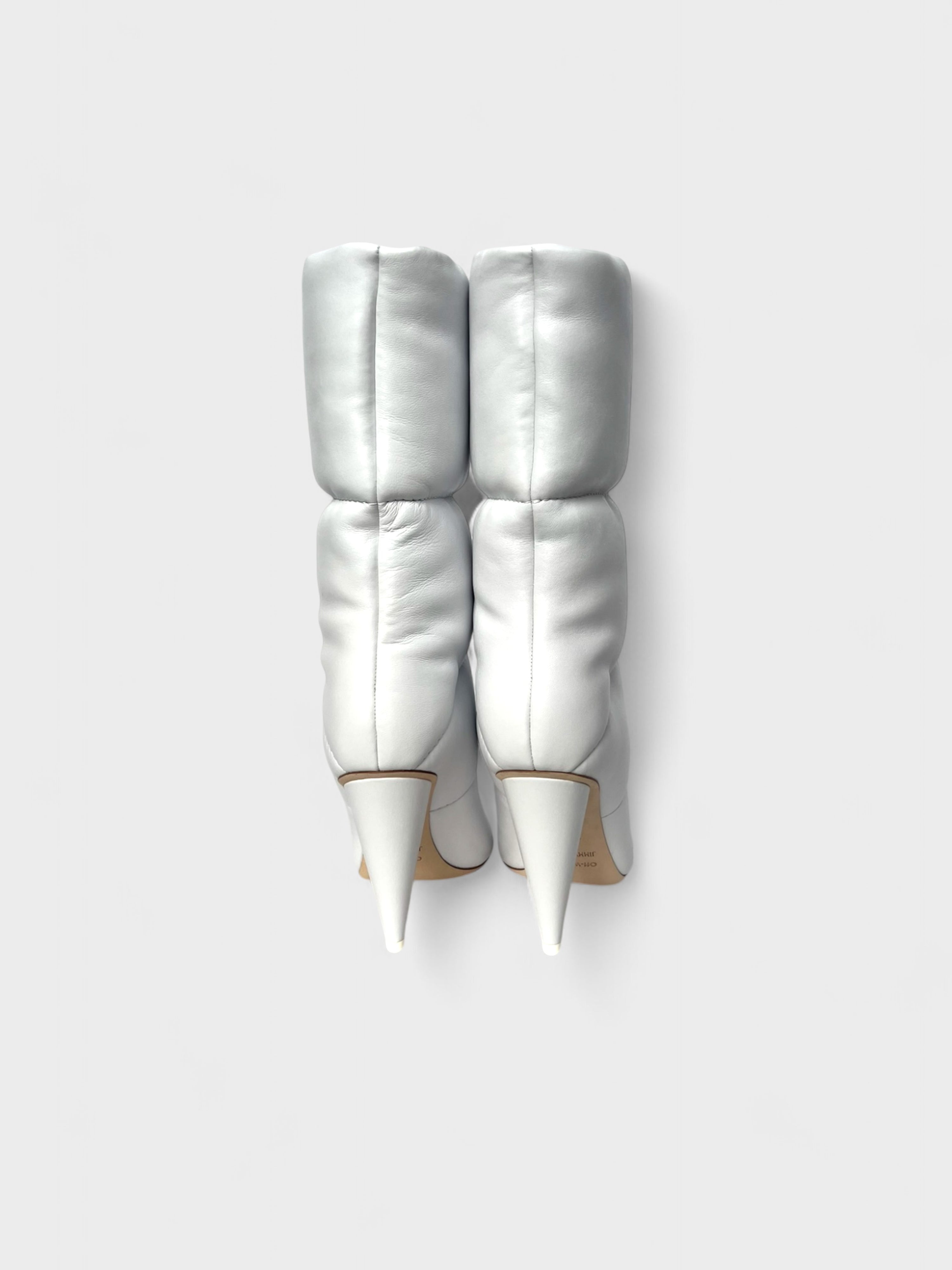 Off White Jimmy Choo 'Sara 100' White Boots