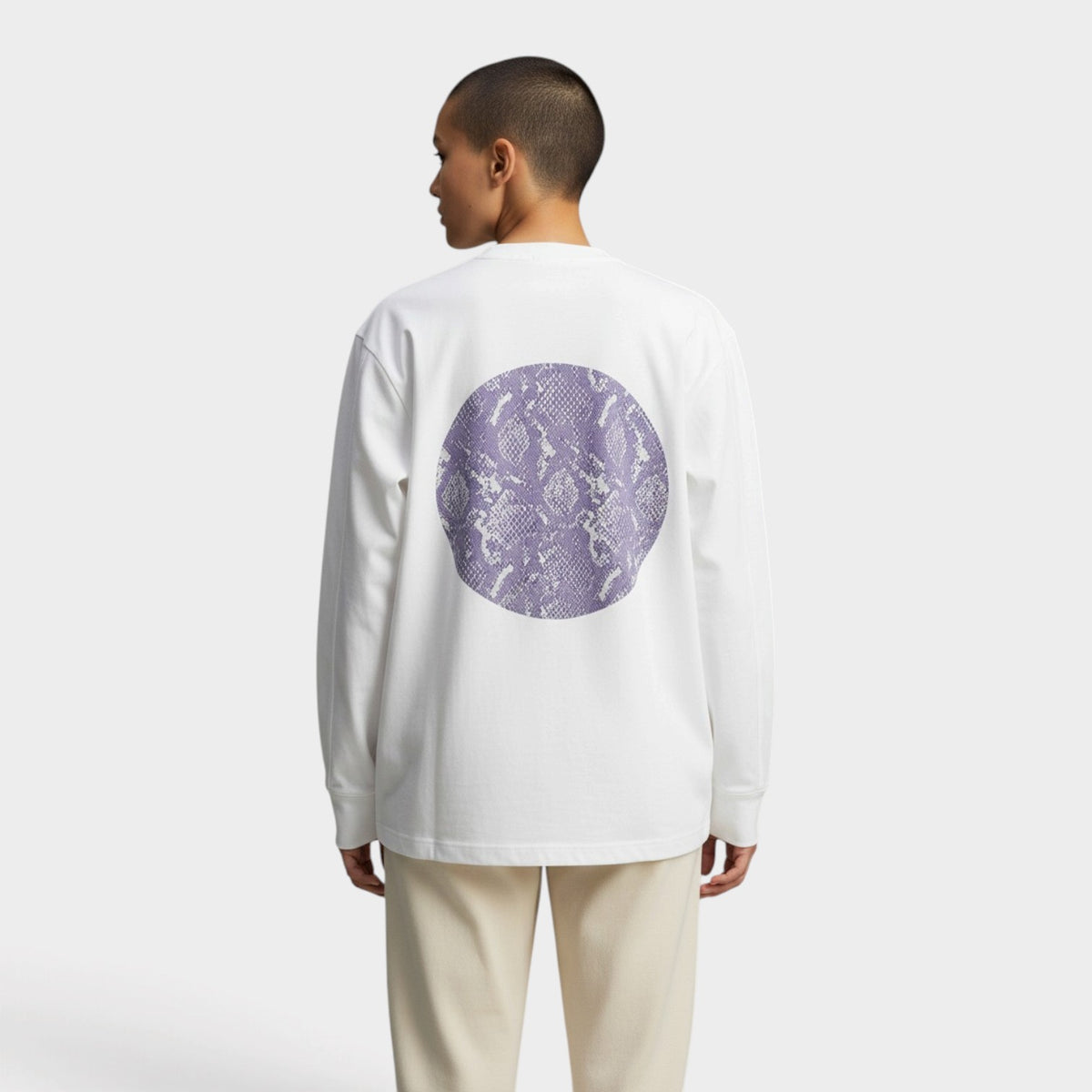 Adidas Oversized Graphic Long Sleeve Tee White
