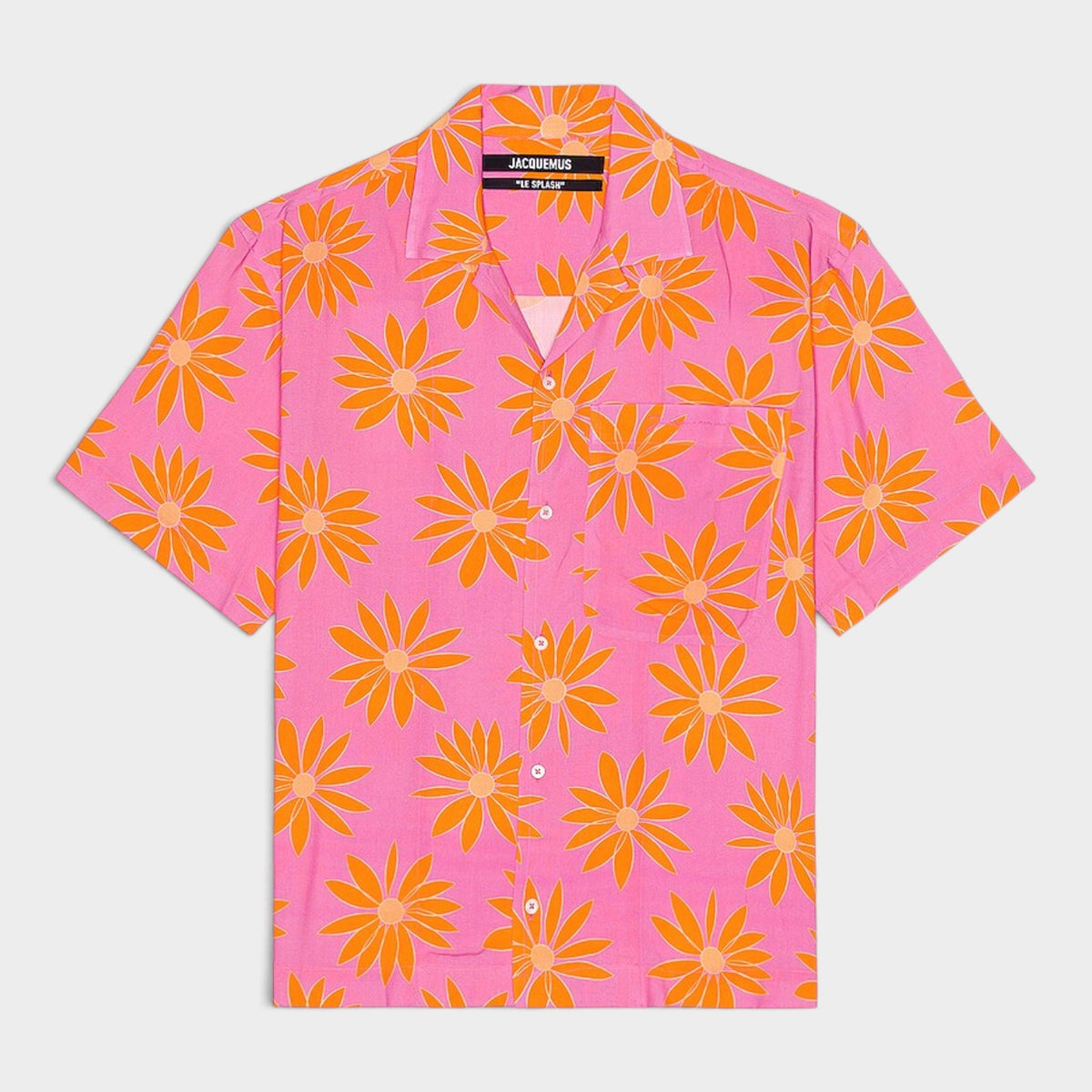 La Chemise Jean Print Orange Pink Flowers