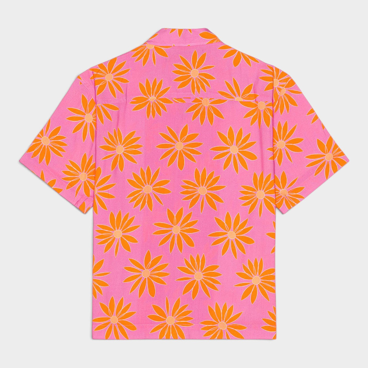 La Chemise Jean Print Orange Pink Flowers