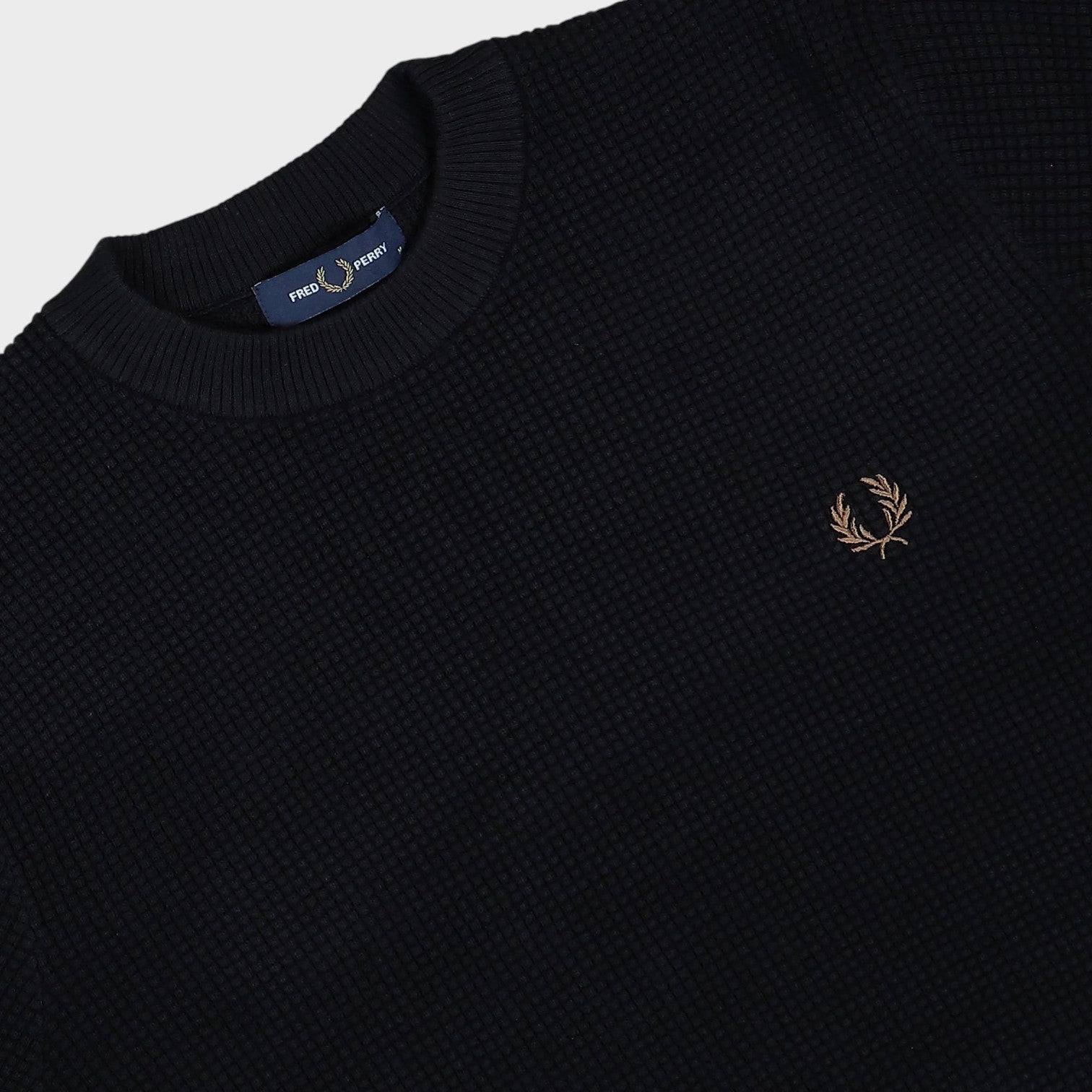 Waffle Stitch Sweater Black