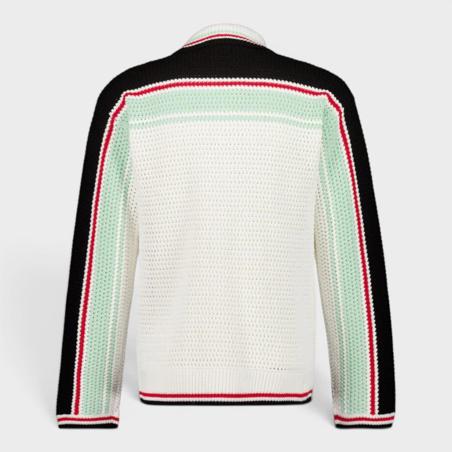 Faux Crochet Shirt Black Multi