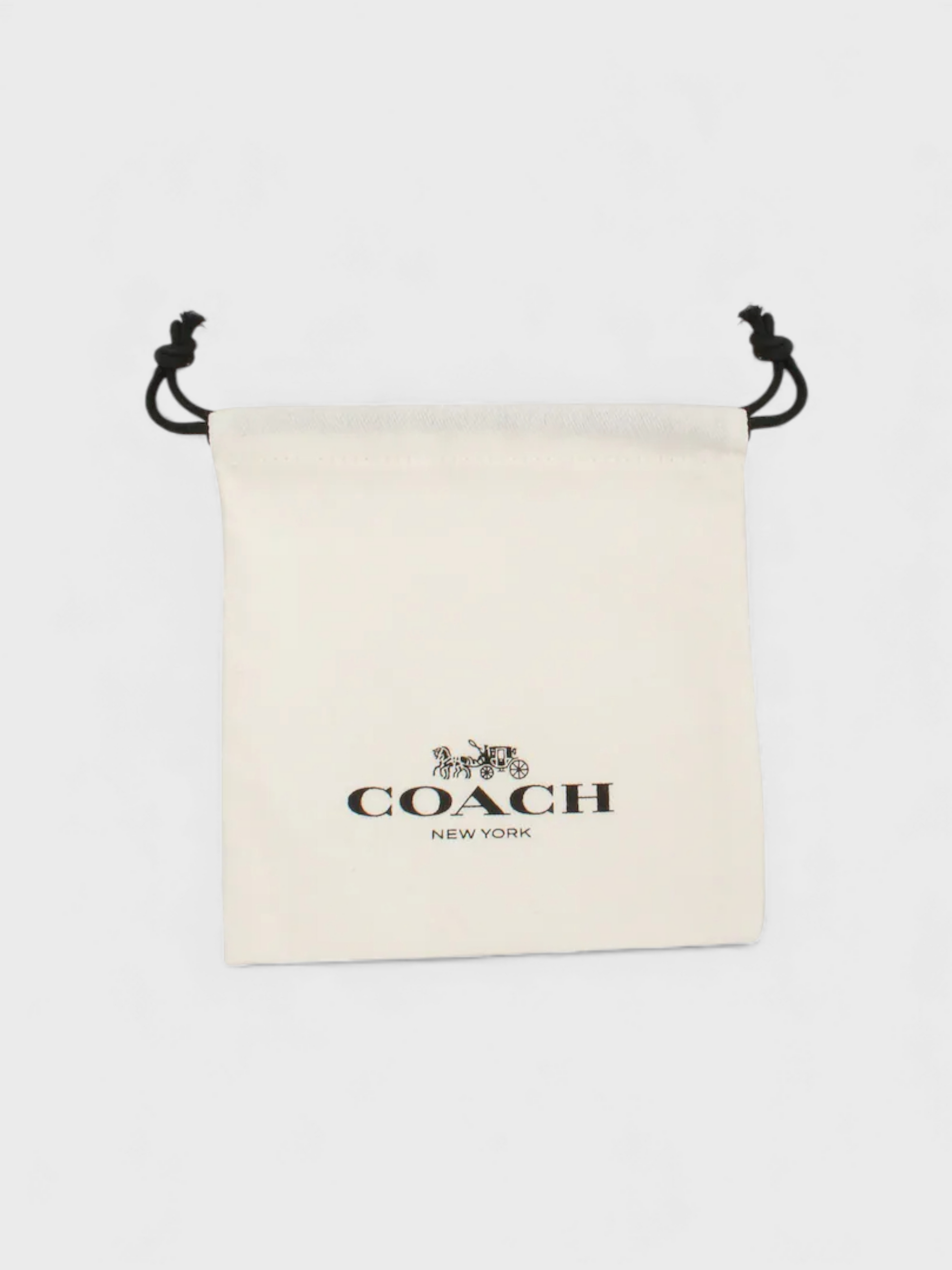 Coach Signature Quilted C Tag Pendant Necklace Metal