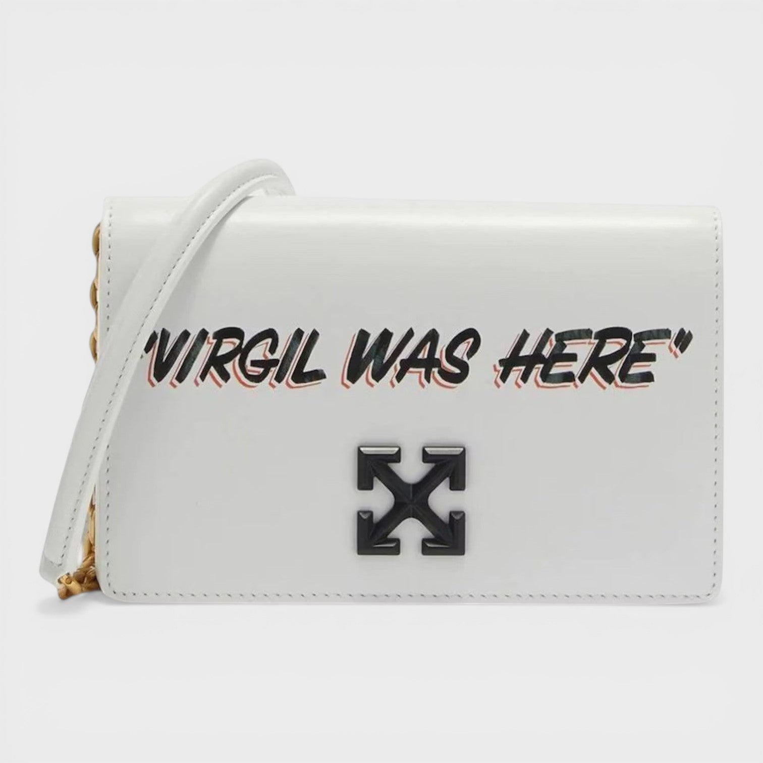 Jitney 0.5 Quote Faded Logo Shoulder Bag White SS22