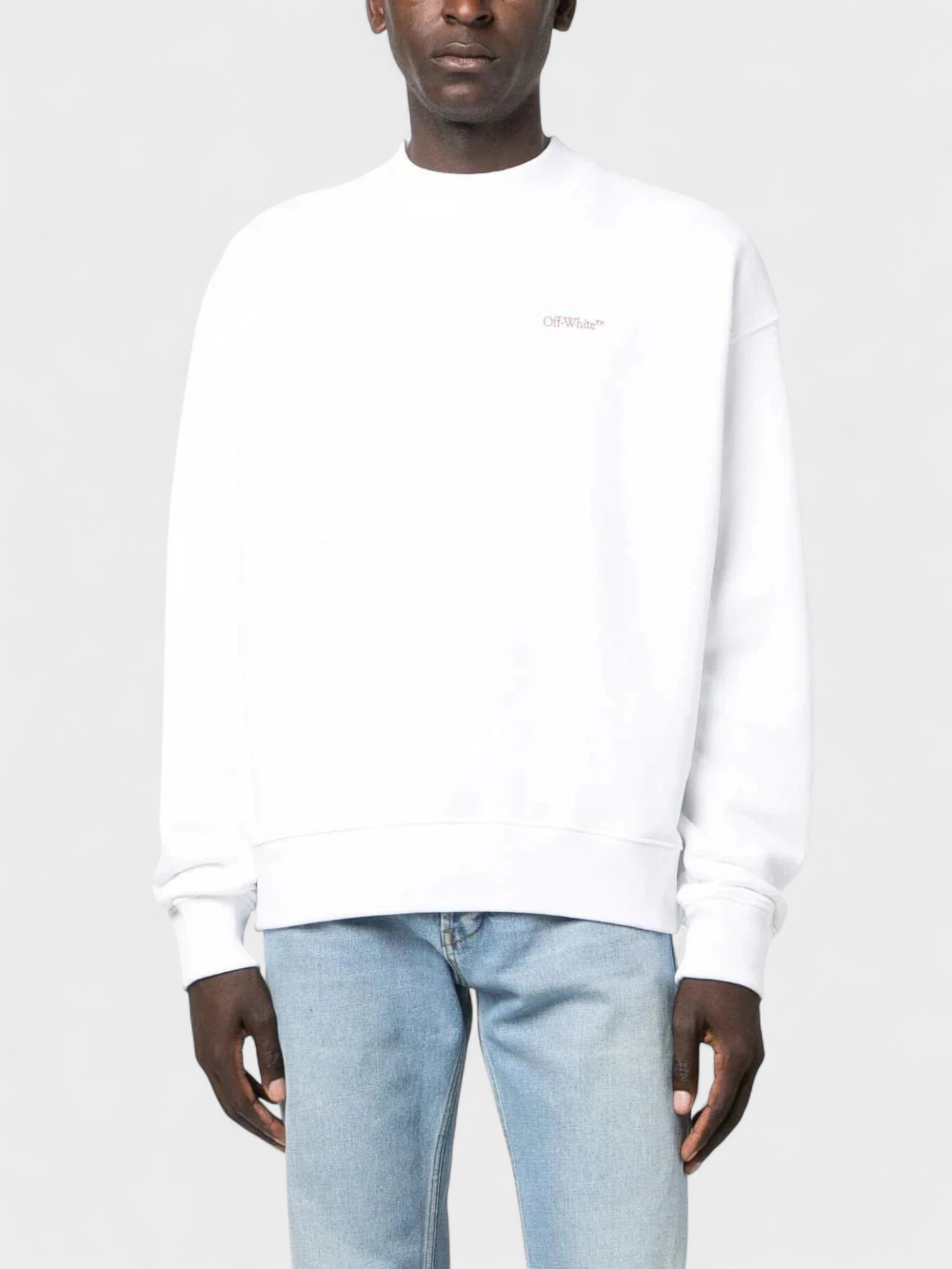 Off-White Scratch Arrow Skate Crewneck White
