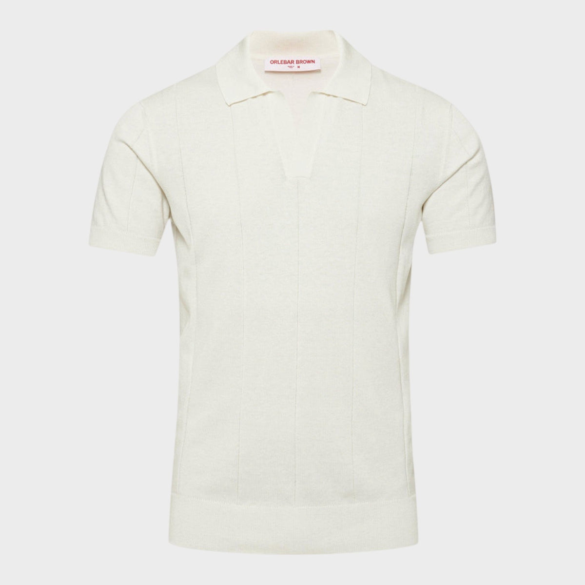 Horton Cotton Silk Polo Shirt White Sand