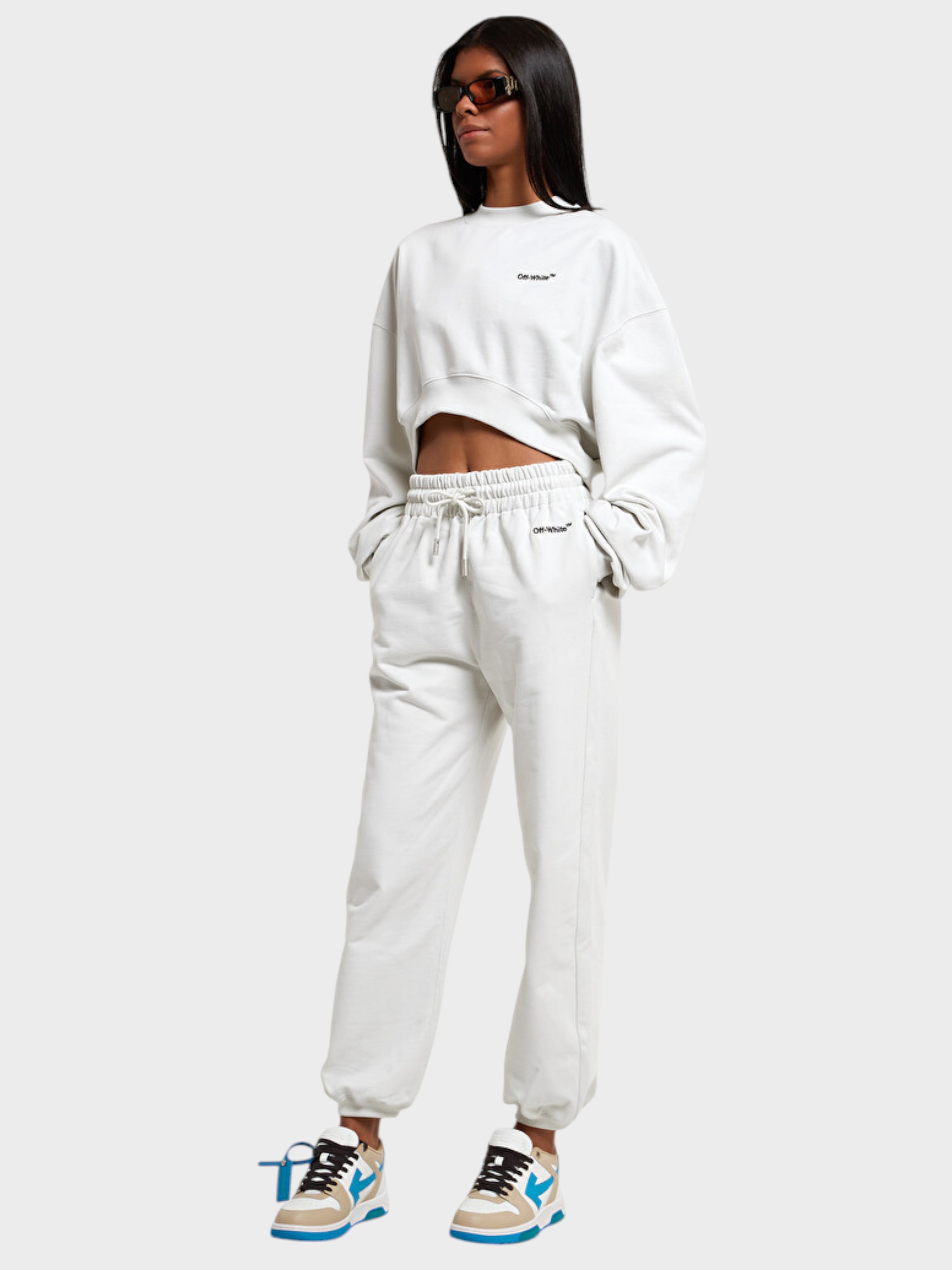 Off-White For All Helv Cropped Over Crewneck White