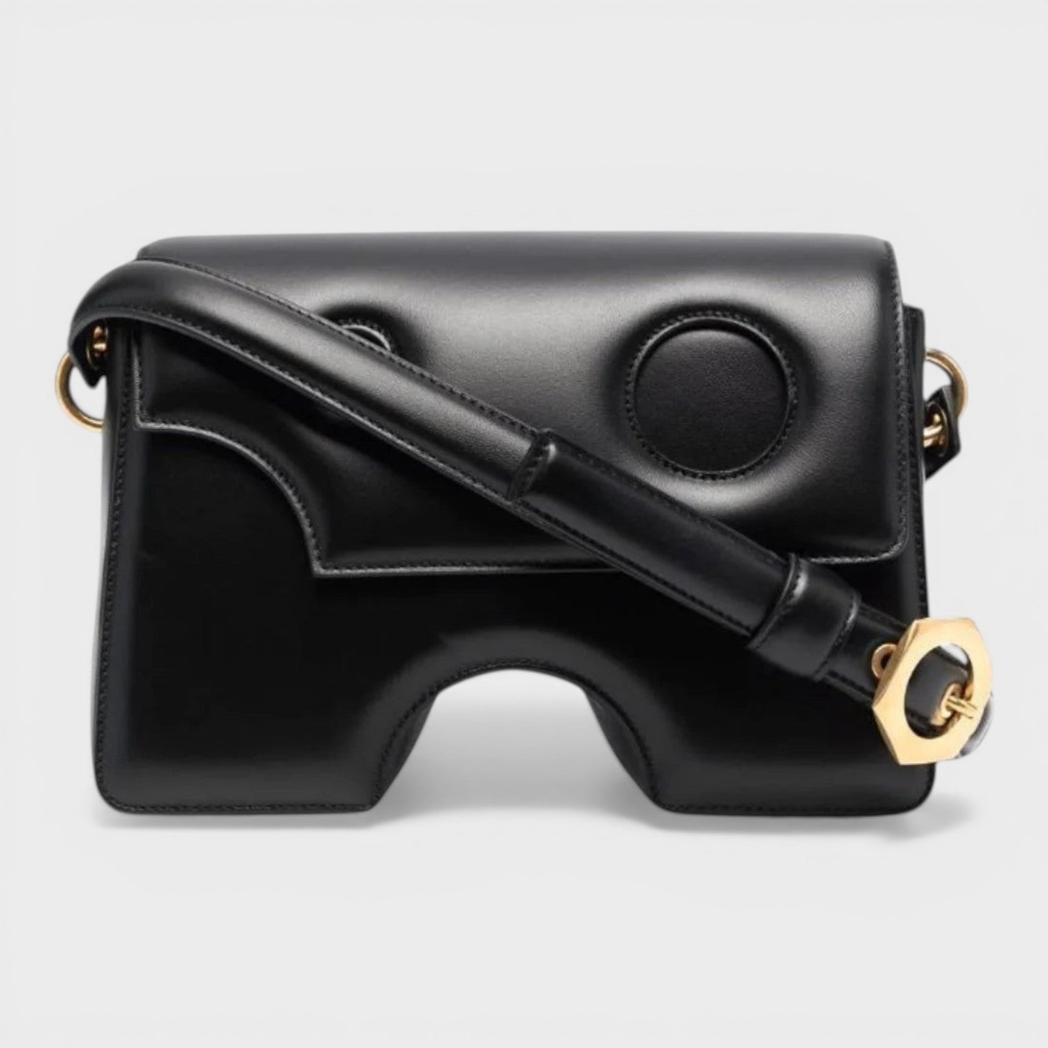 Burrow-27 Crossbody Bag Black Gold Tone