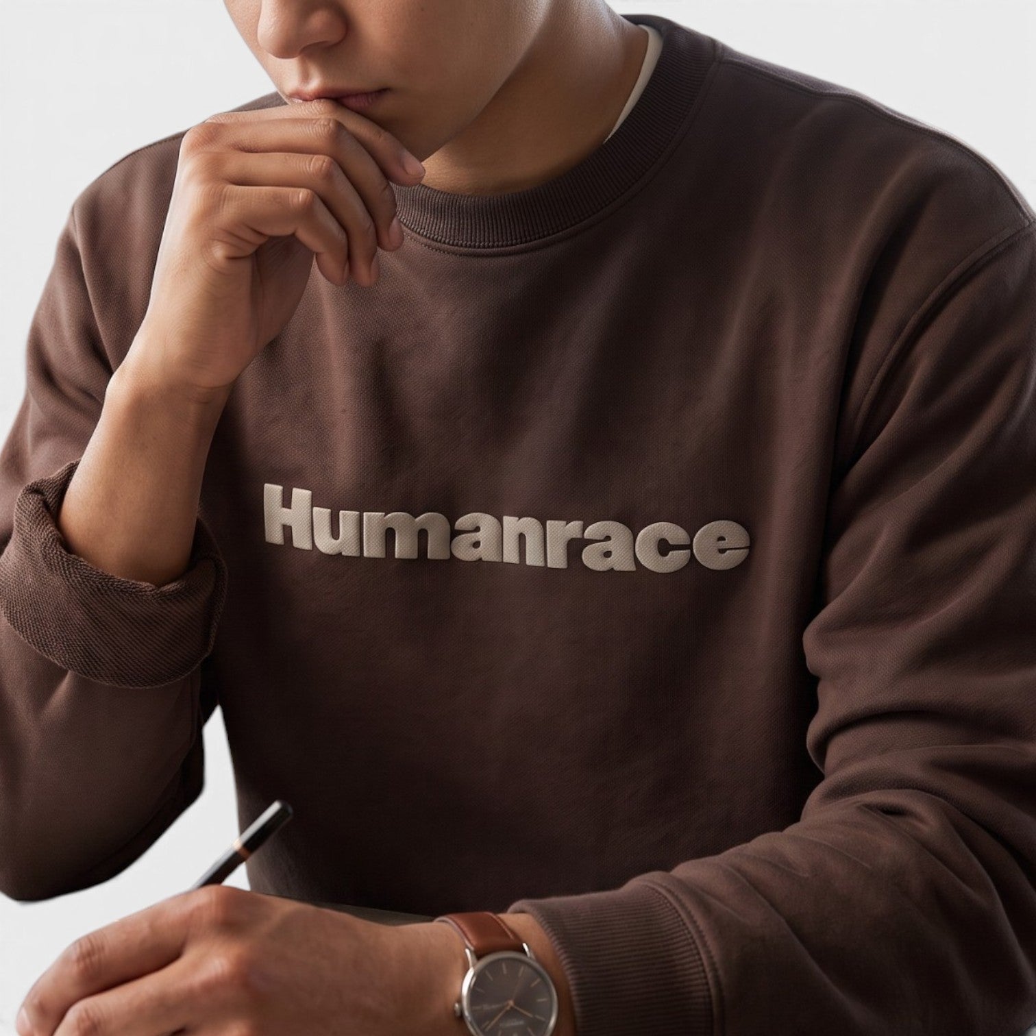 Adidas x Pharrell Williams Basics Sweatshirt Brown | Humanrace