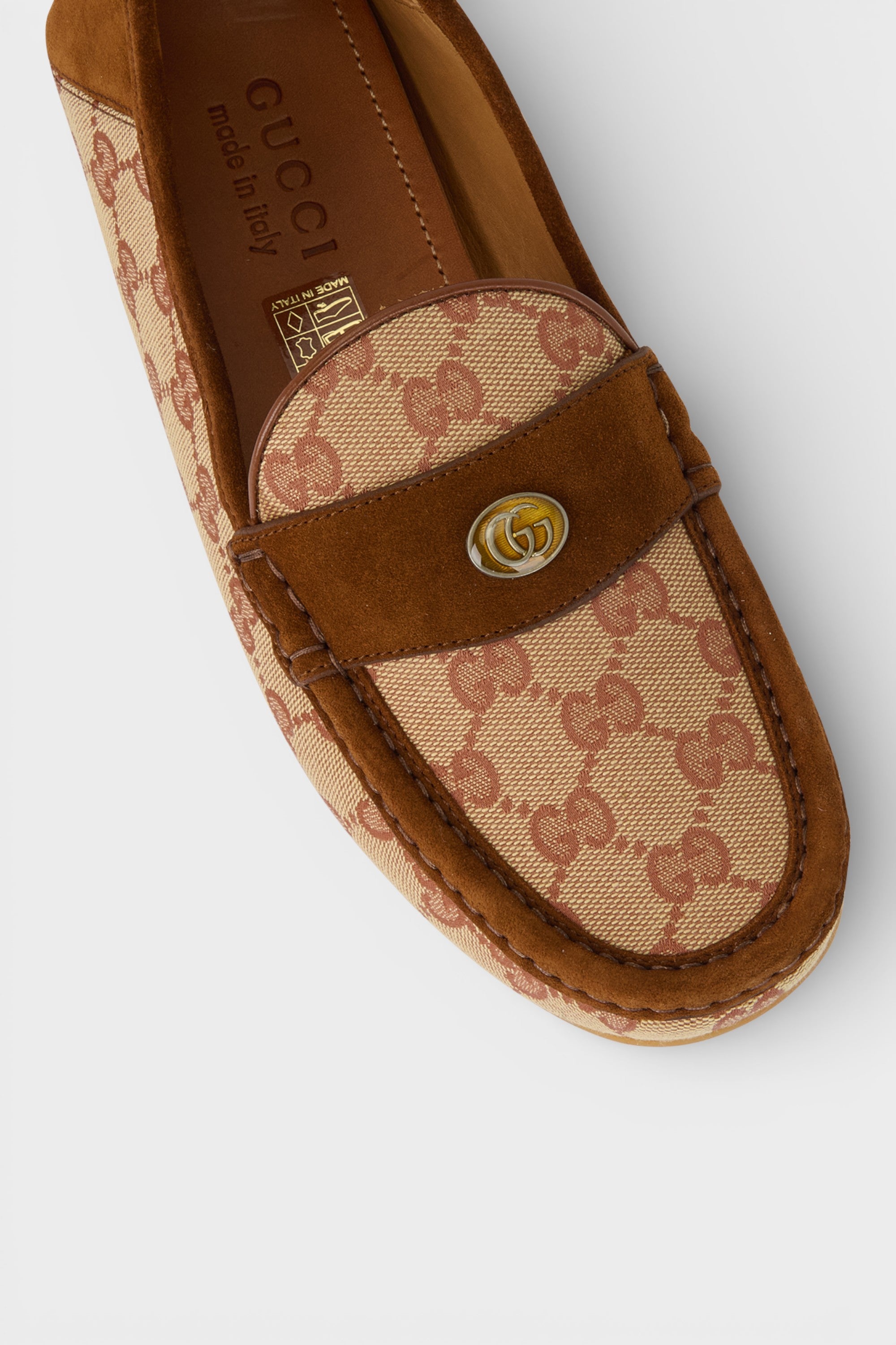 Gucci GG Monogram Loafers Brown