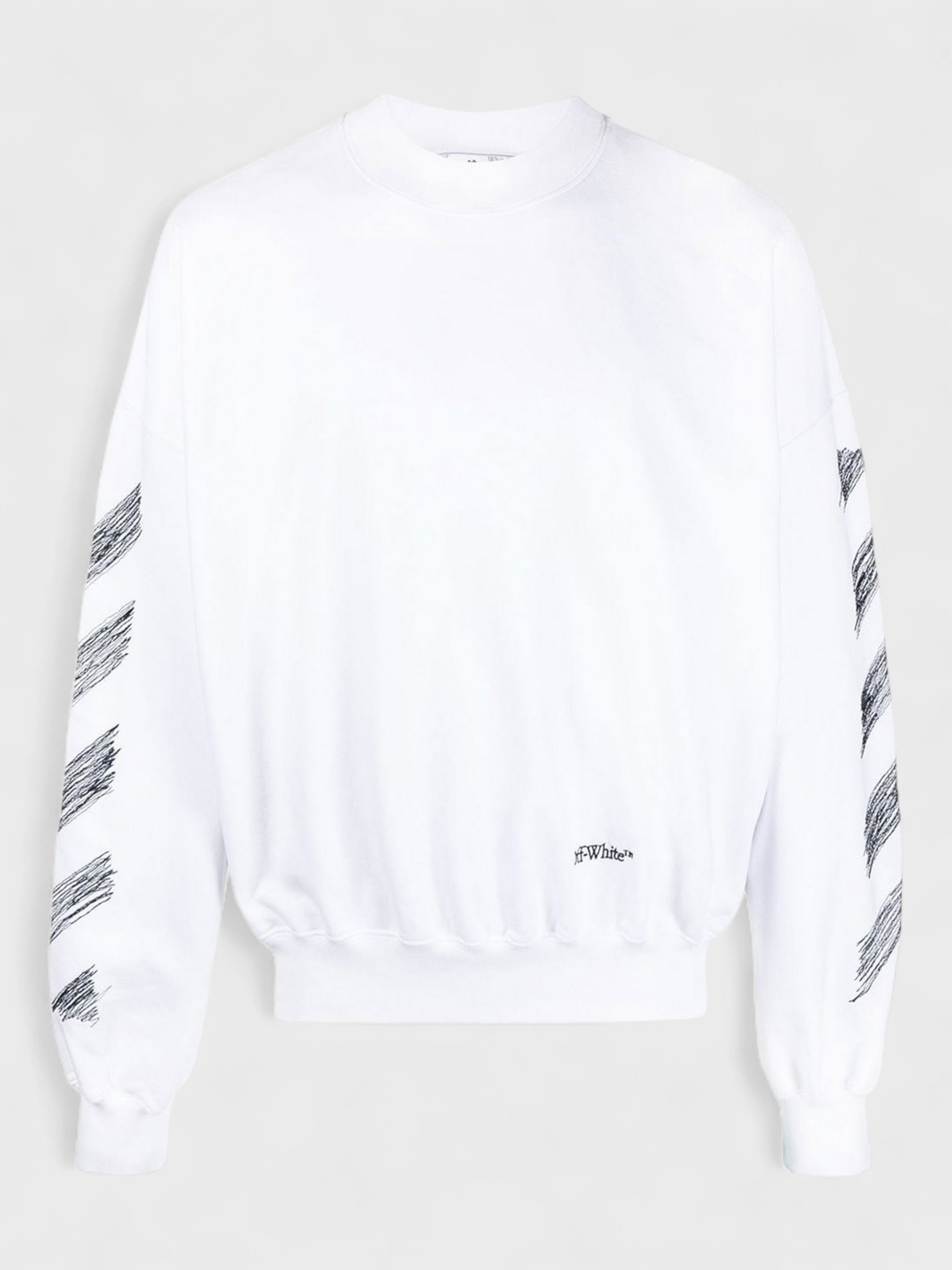 Off-White Scribble Diag Print Sweatshirt White