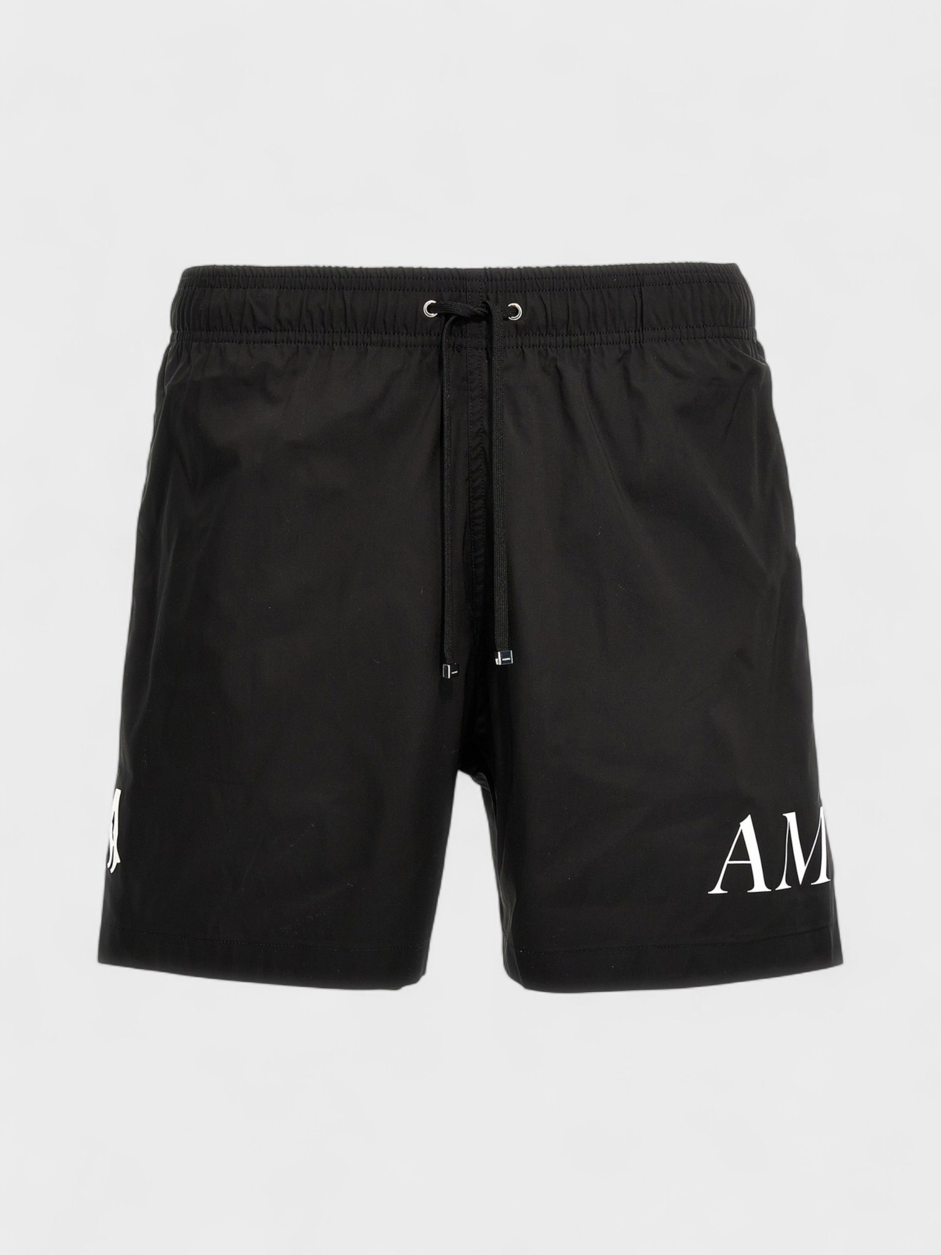 Amiri Double Logo Swim Trunk Black