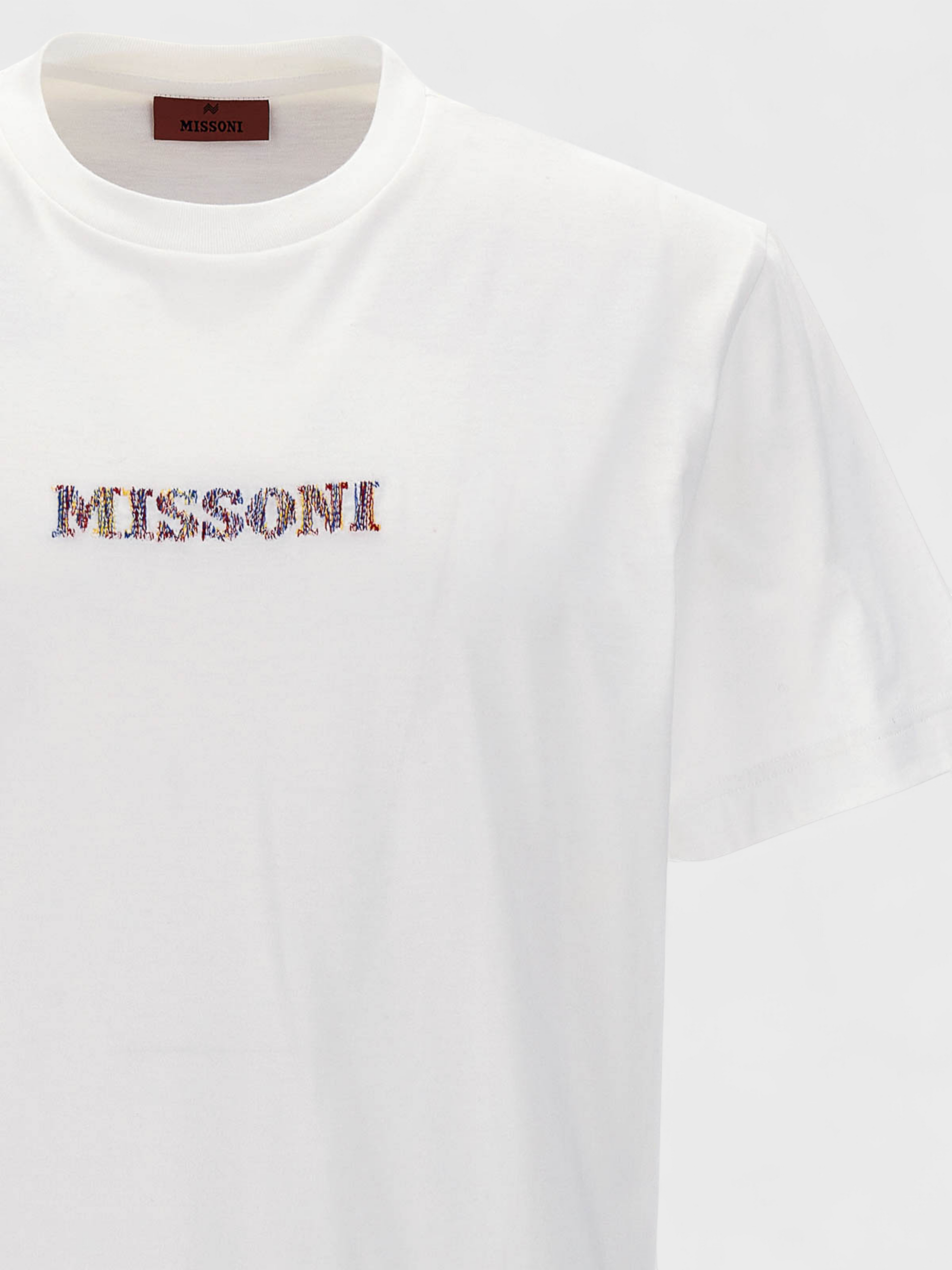 Missoni Logo Embroidered T-Shirt White