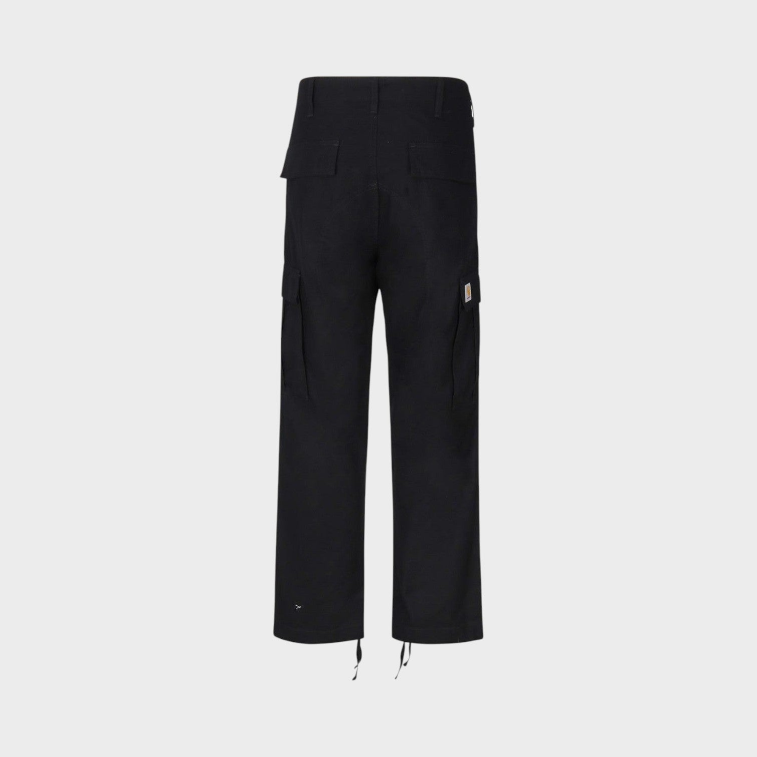Regular Cargo Cotton Pants Black