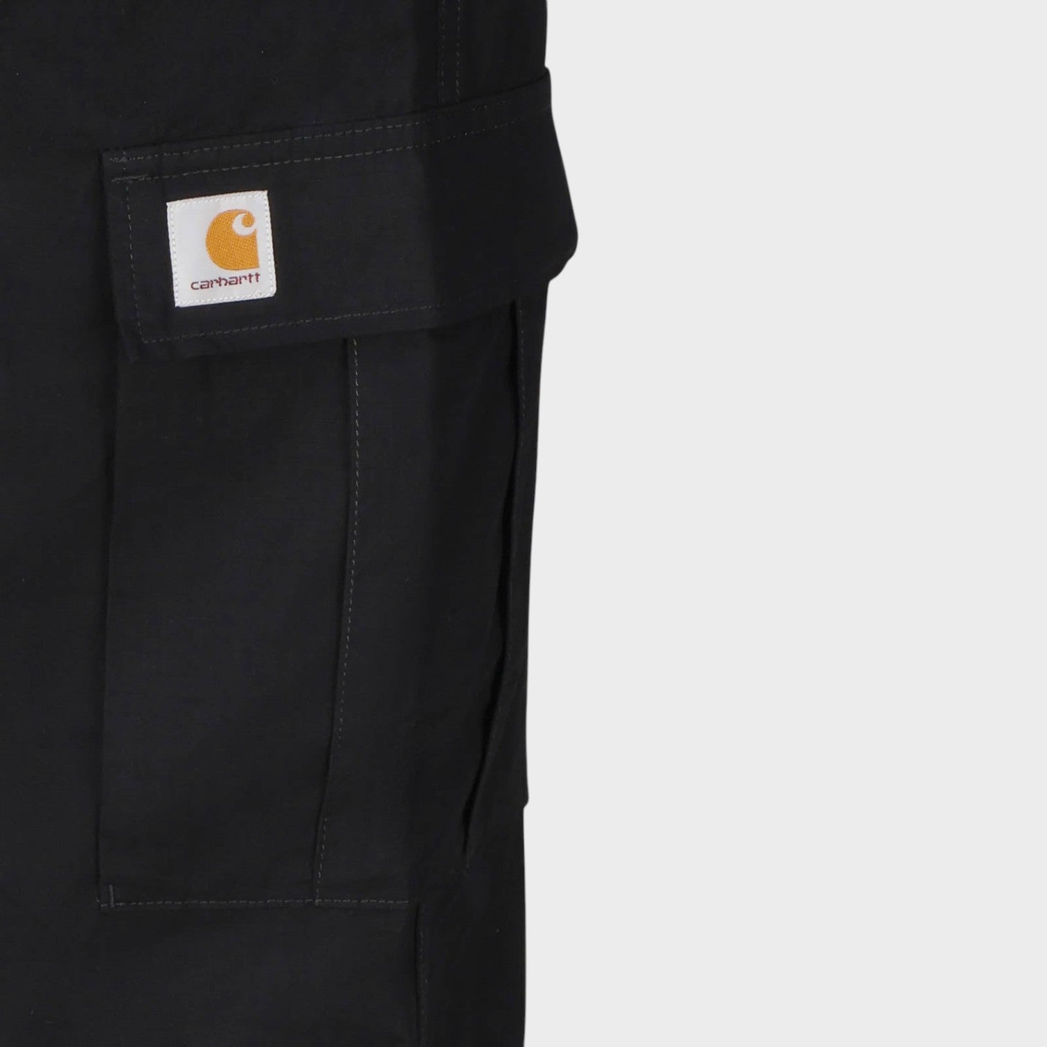 Regular Cargo Cotton Pants Black