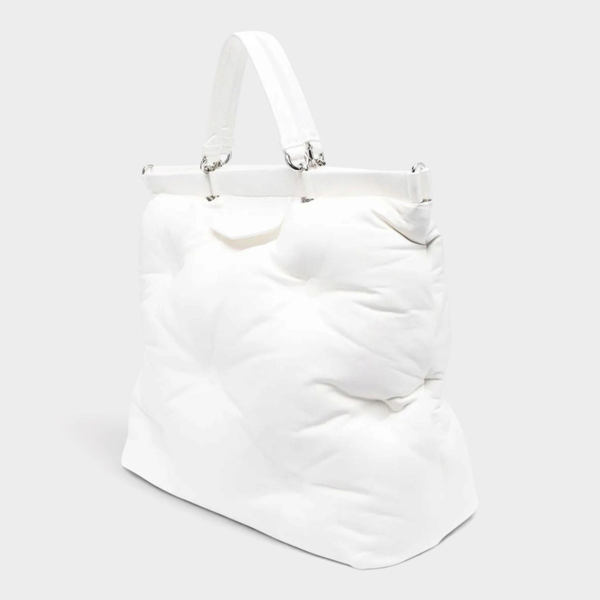 Glam Slam Large Tote Bag White