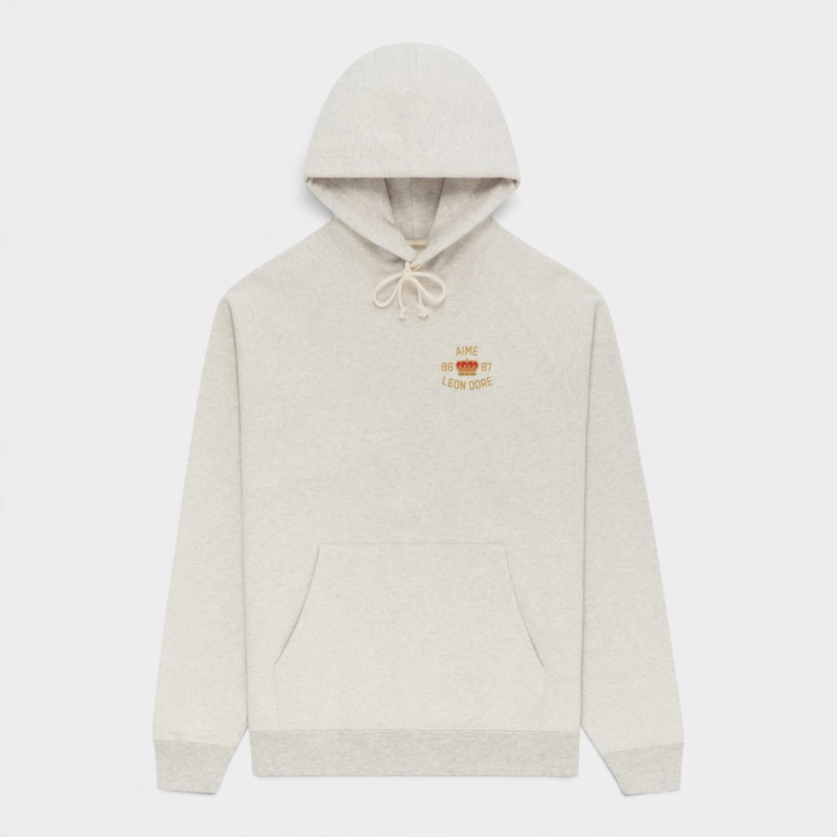 Crest Hoodie Oatmeal Melange Grey