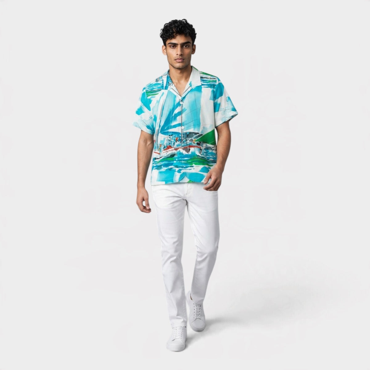 Silk Cabana Shirt Regatta