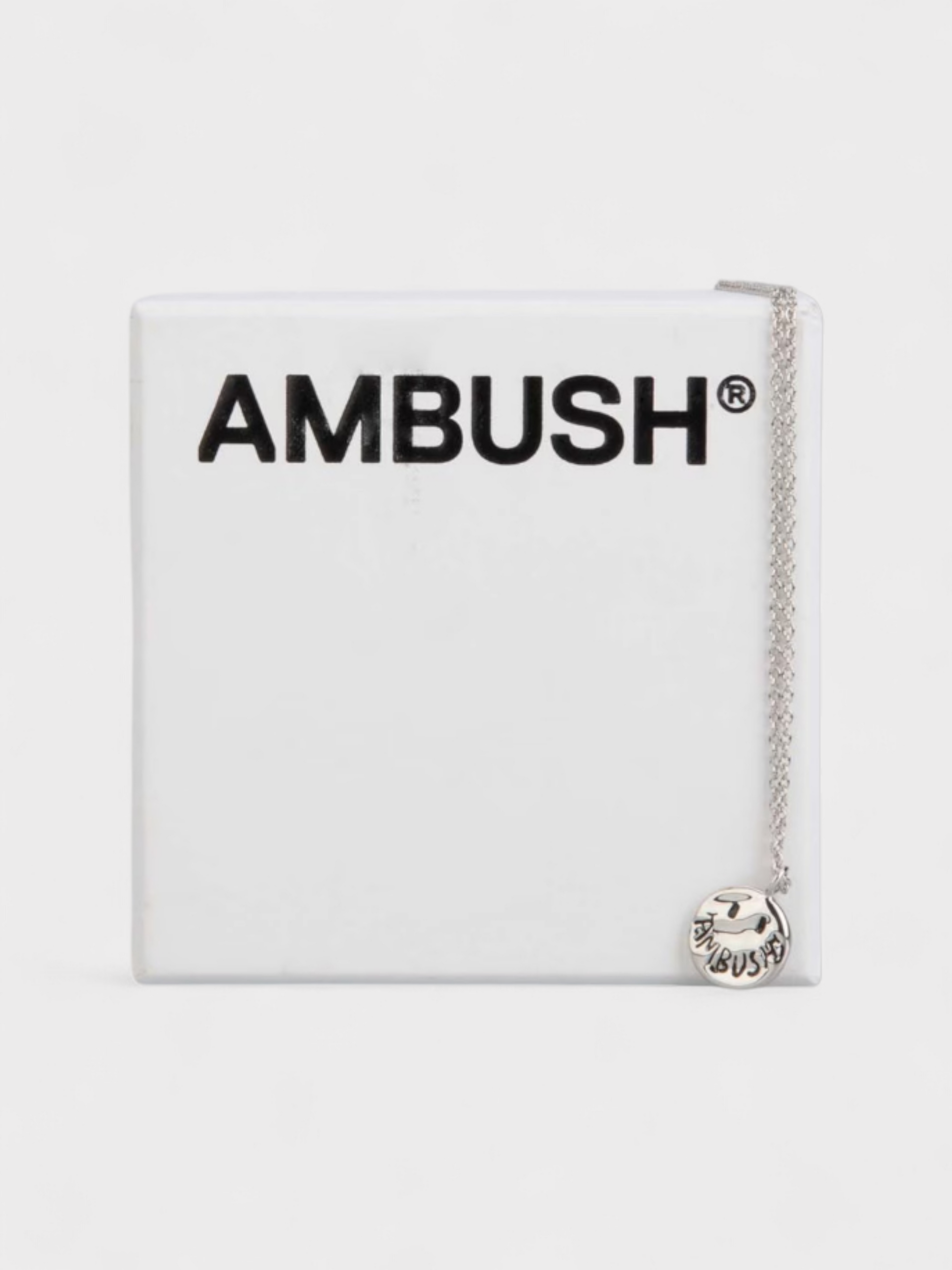 Ambush Smiley Charm Necklace Silver