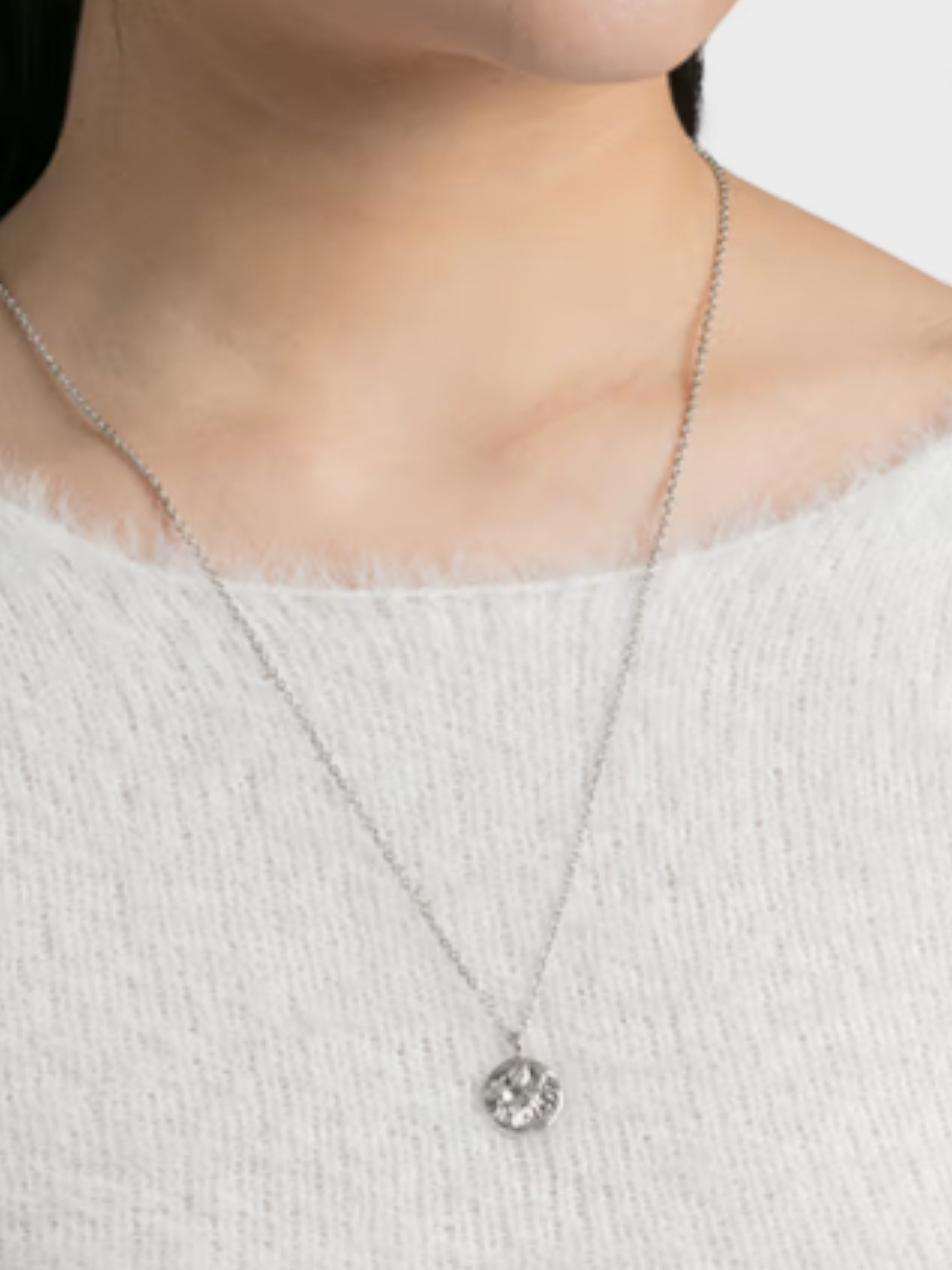 Ambush Smiley Charm Necklace Silver