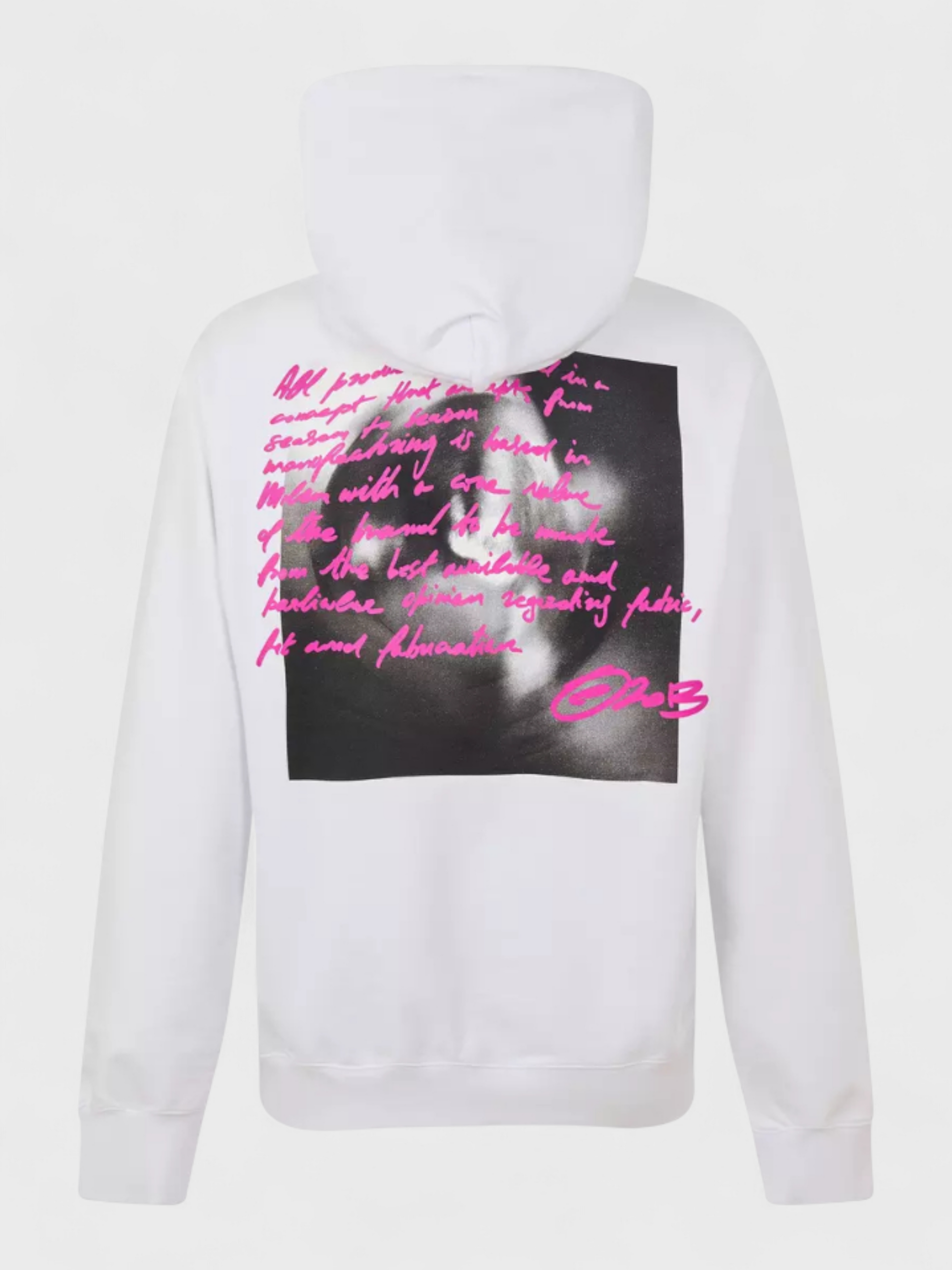 Off-White Logo Print Hoodie White