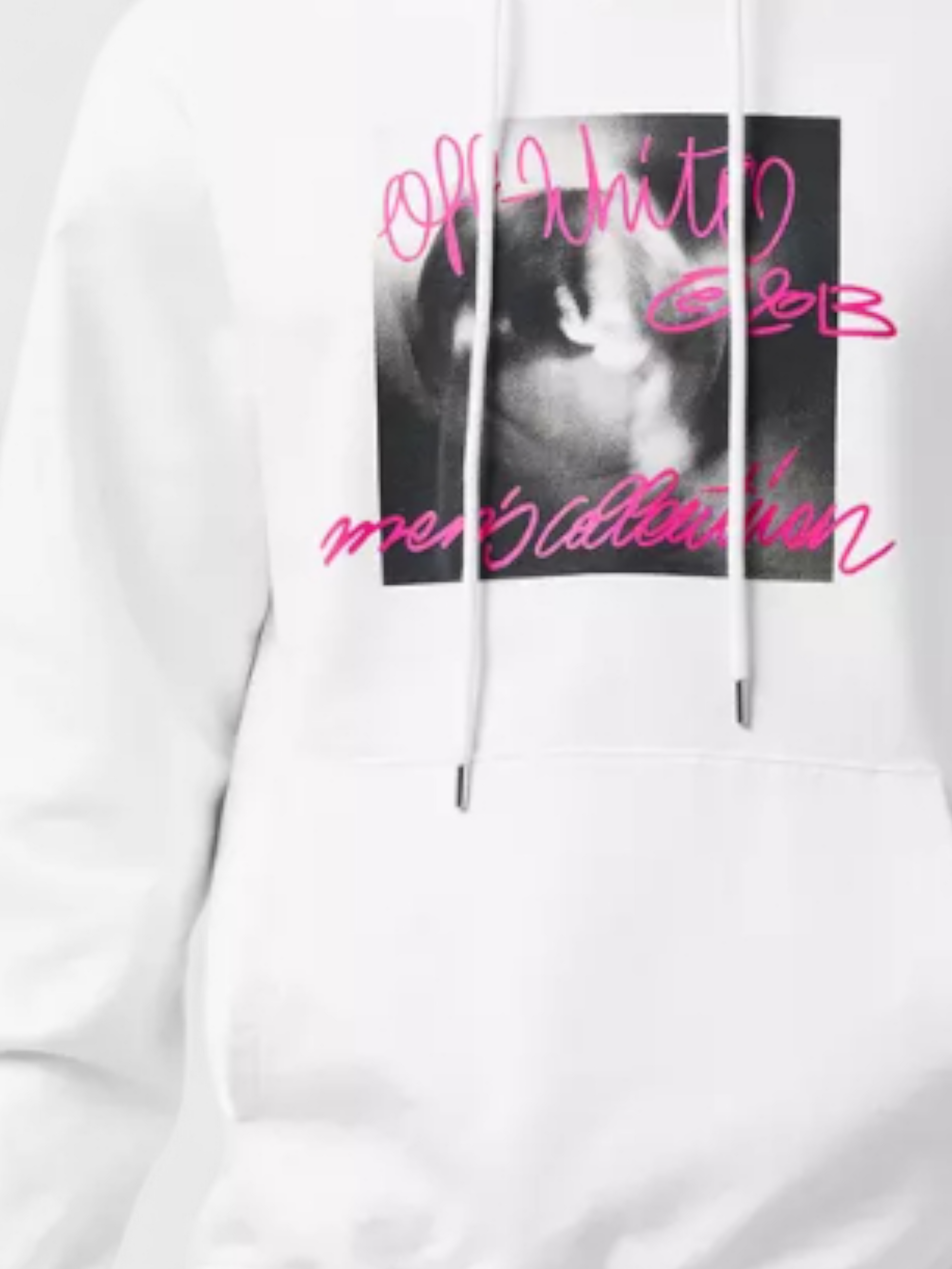 Off-White Logo Print Hoodie White