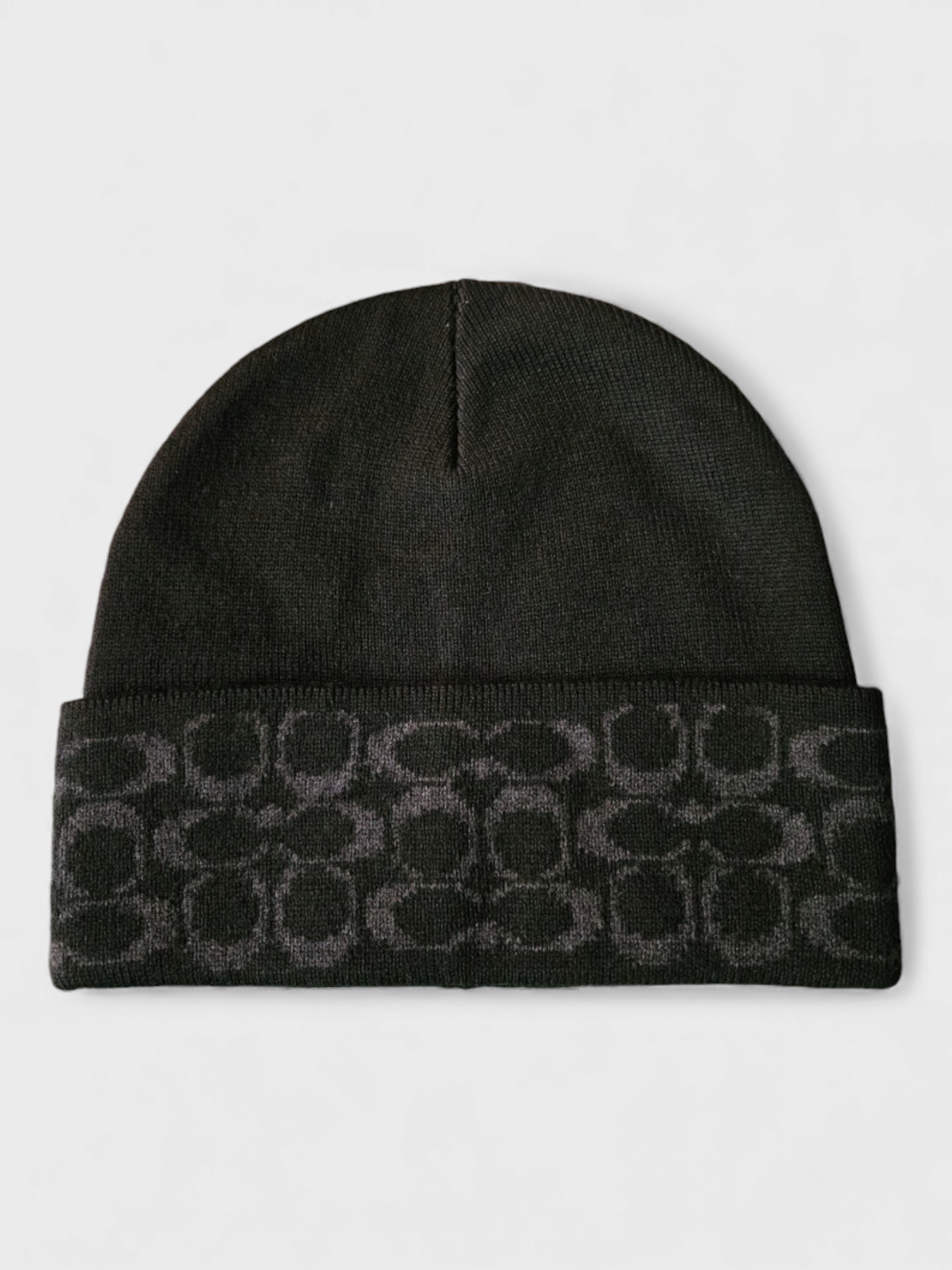 Coach Logo Beanie Black