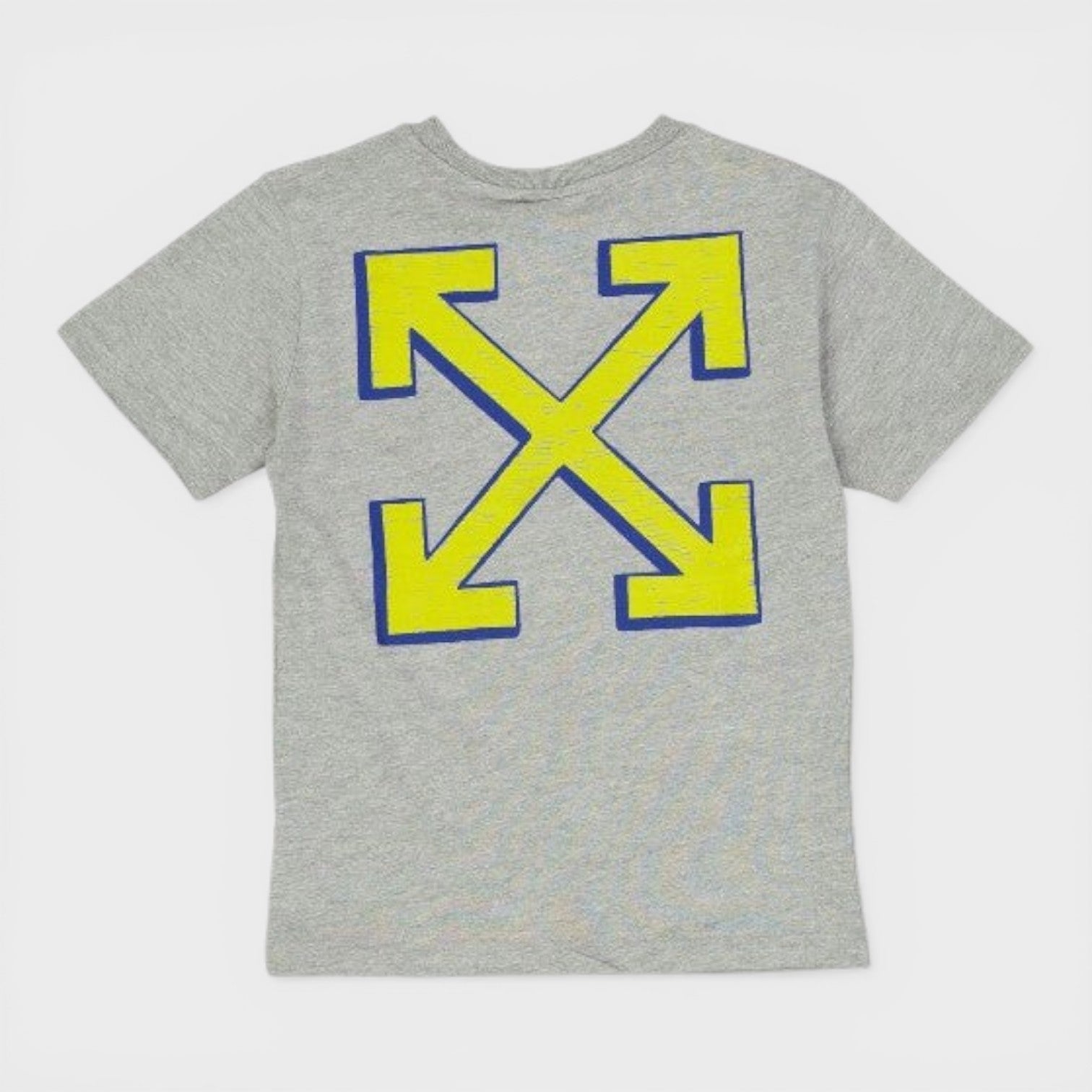Kids Arrow Doodle Graphic Basic Fit Tee Grey Yellow