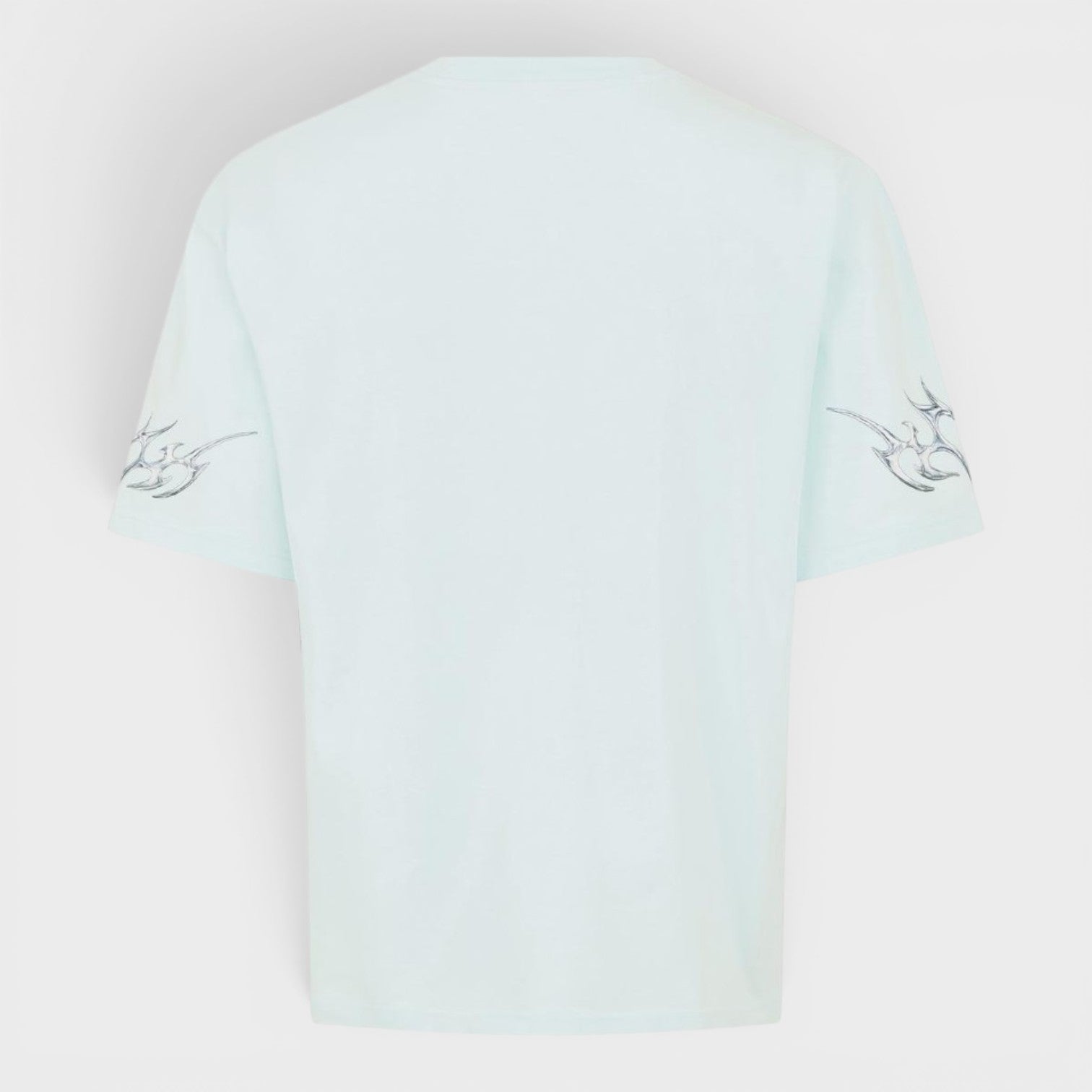 Blades Printed Oversized T-Shirt Pale Blue