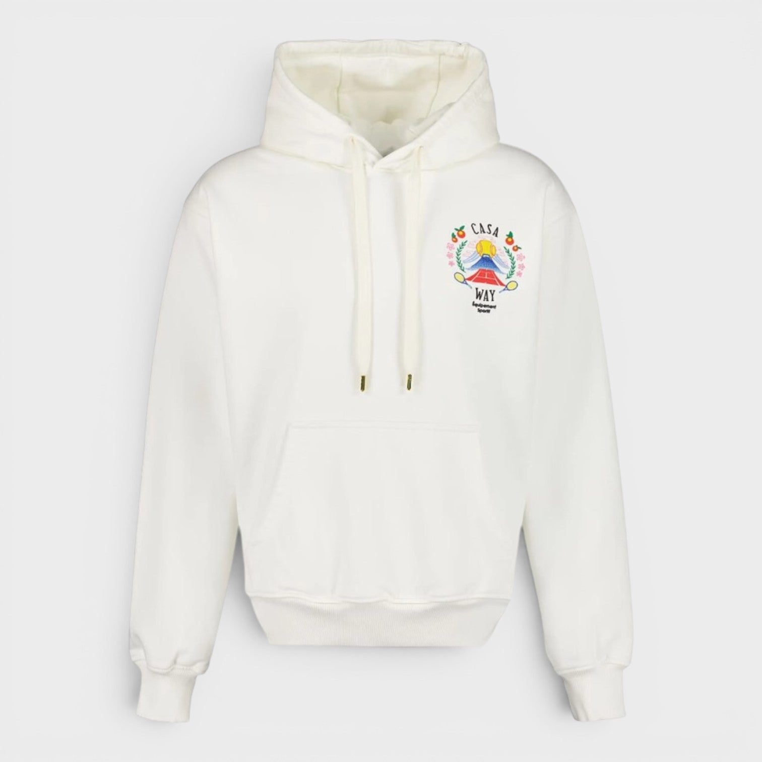 Casa Way Mountain Printed Hoodie Off White