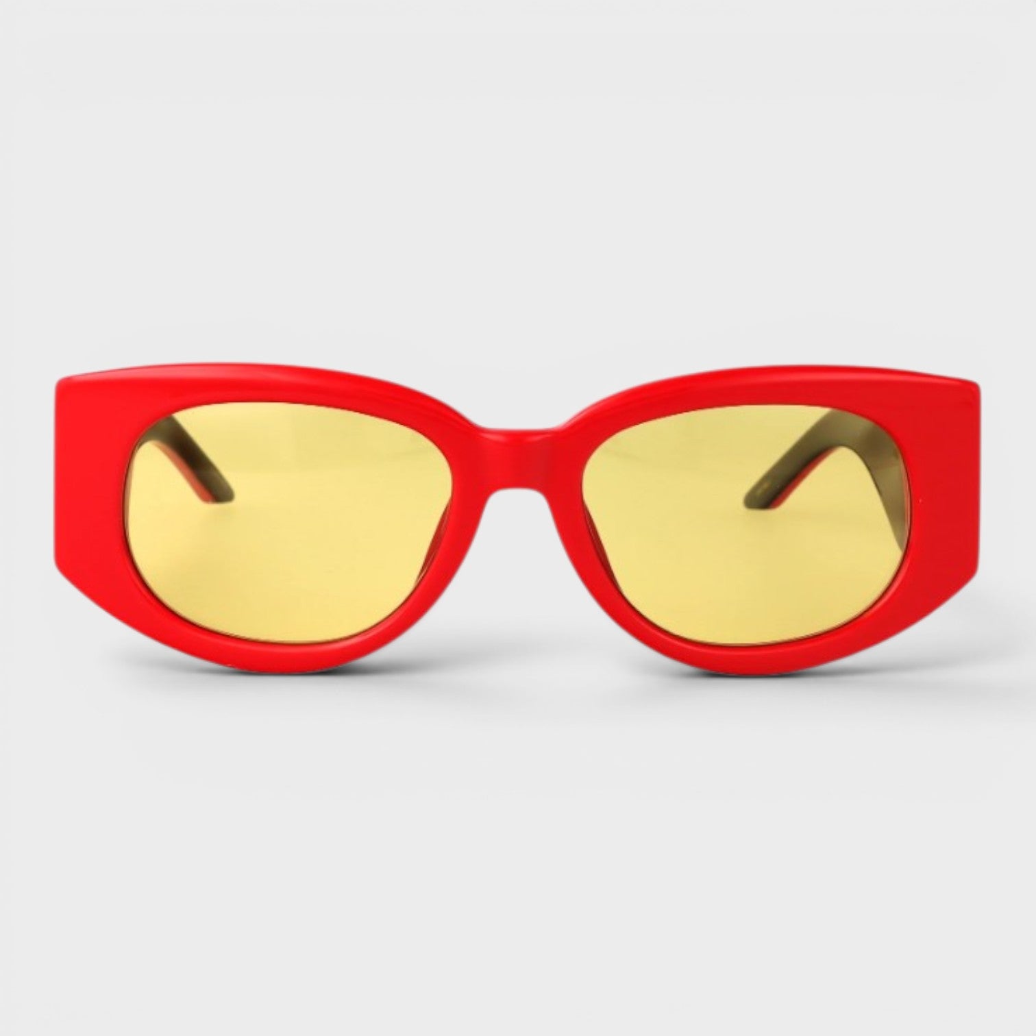 Oval Wave Sunglasses Red Canary