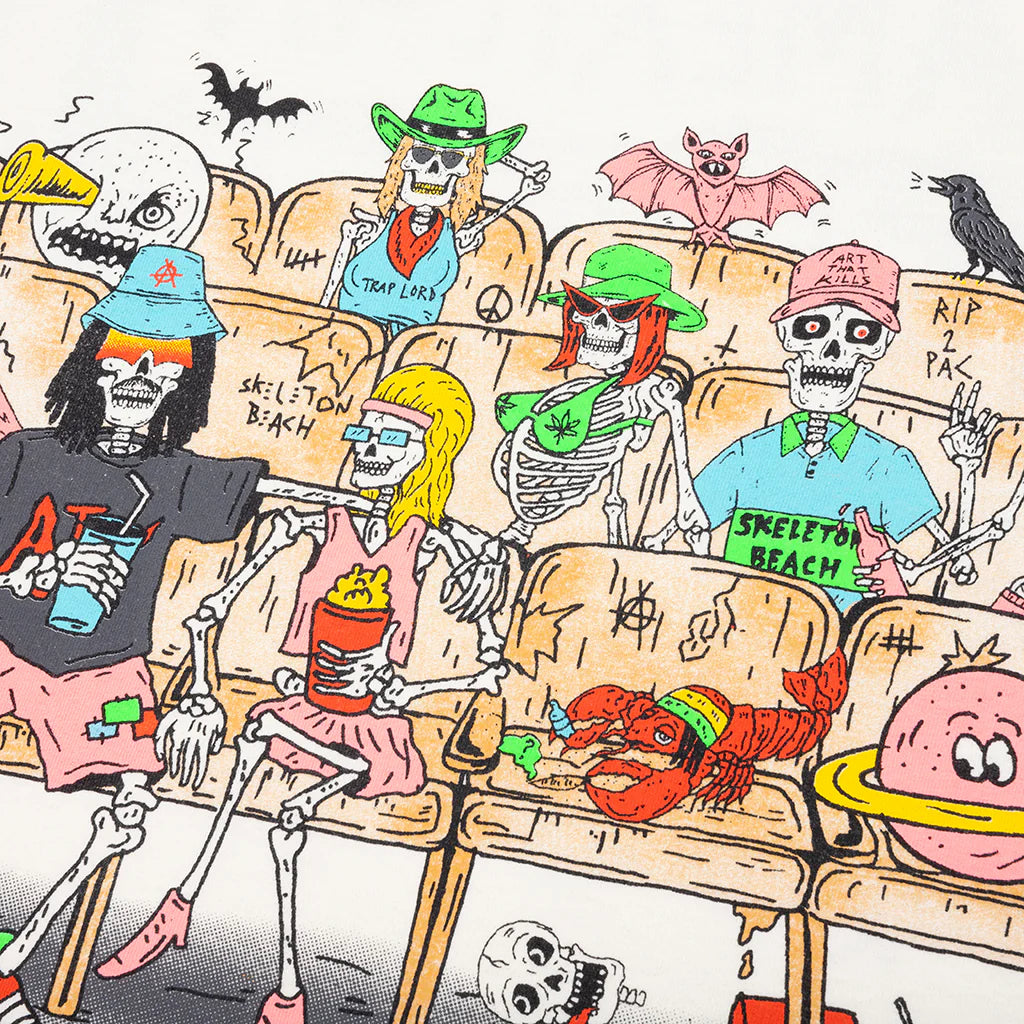 Skeleton Beach Theater Tee Light Archival White