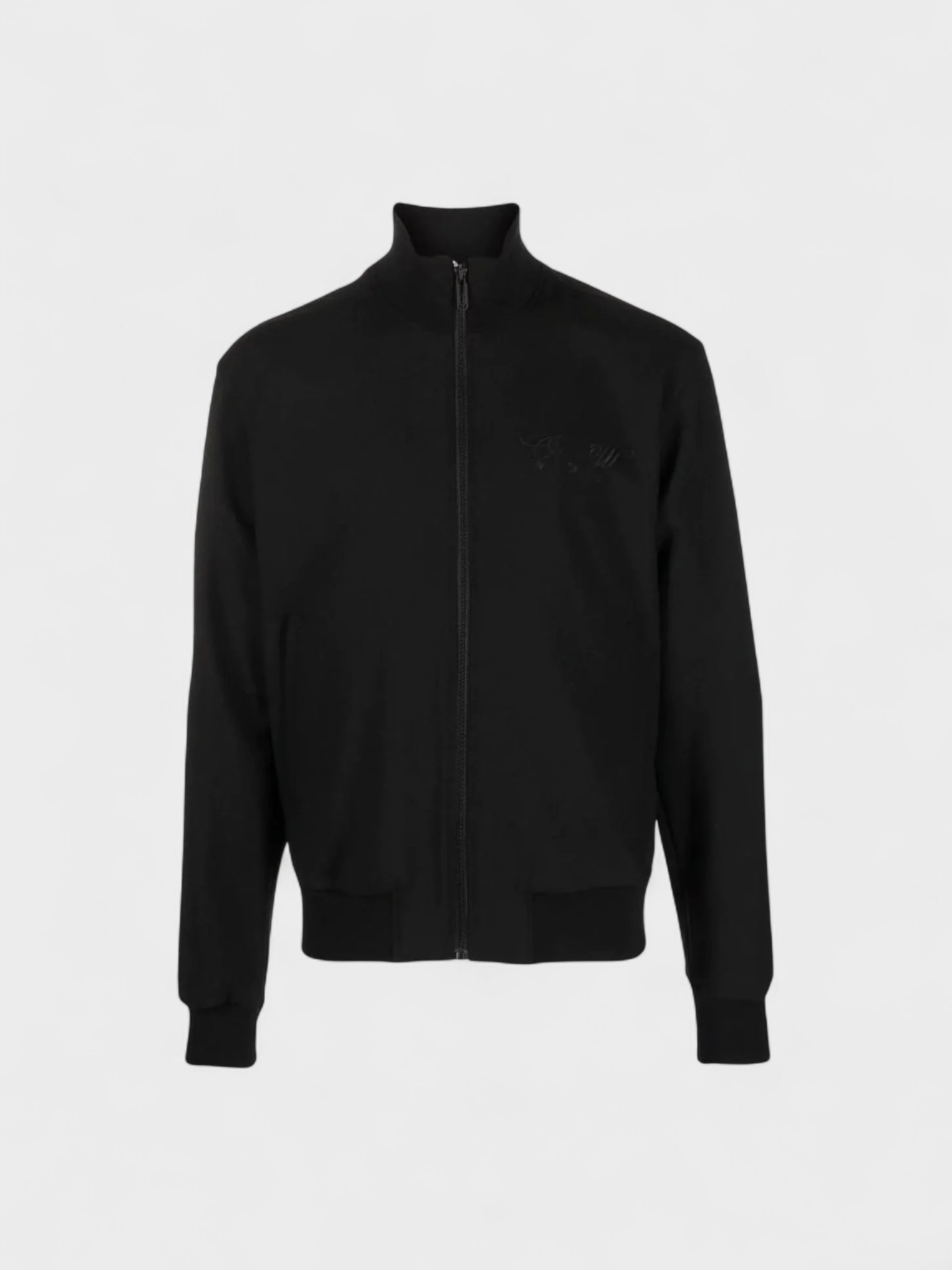 Off-White Quote Wool Slim Tracktop Black