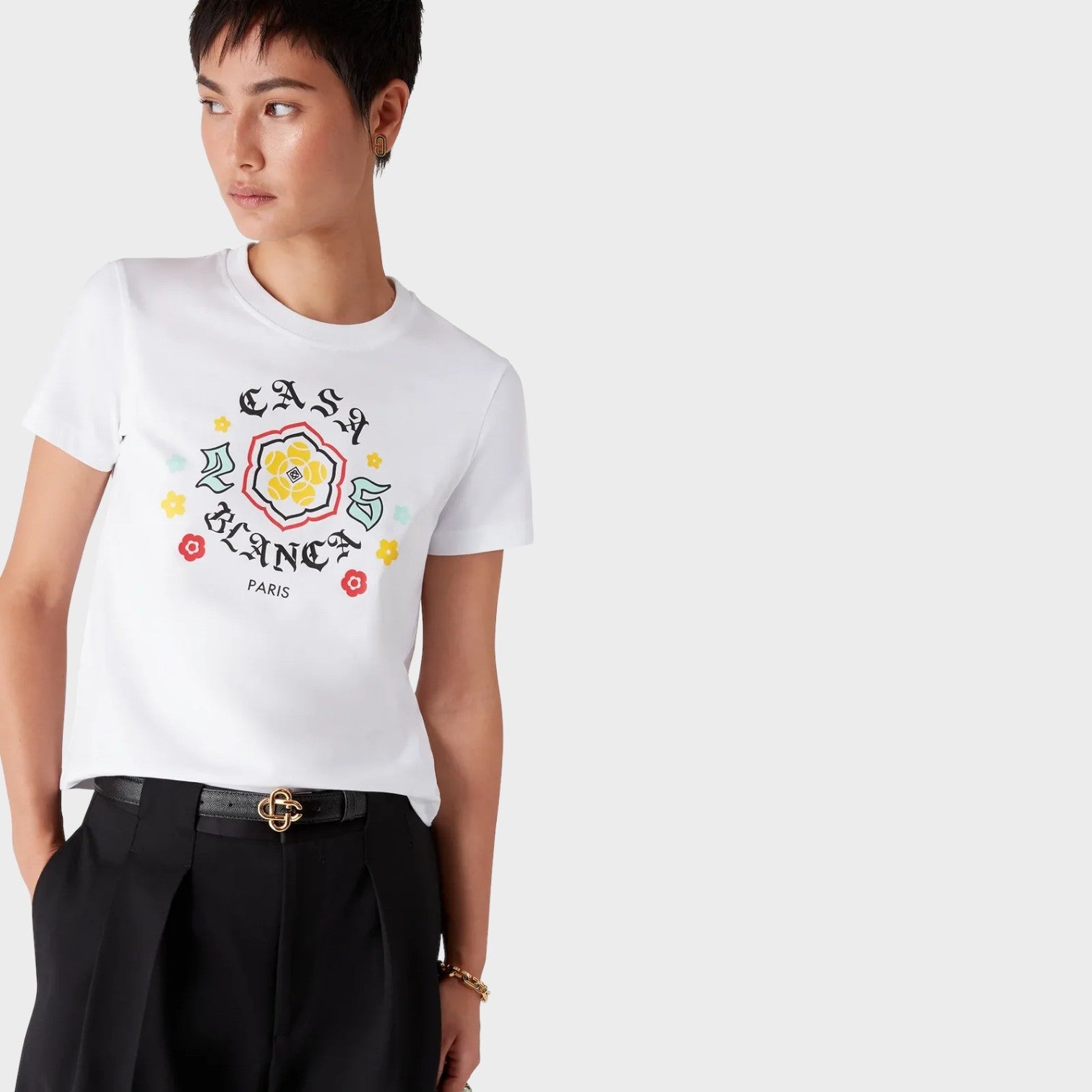 Bosozoku Printed Fitted T-Shirt White